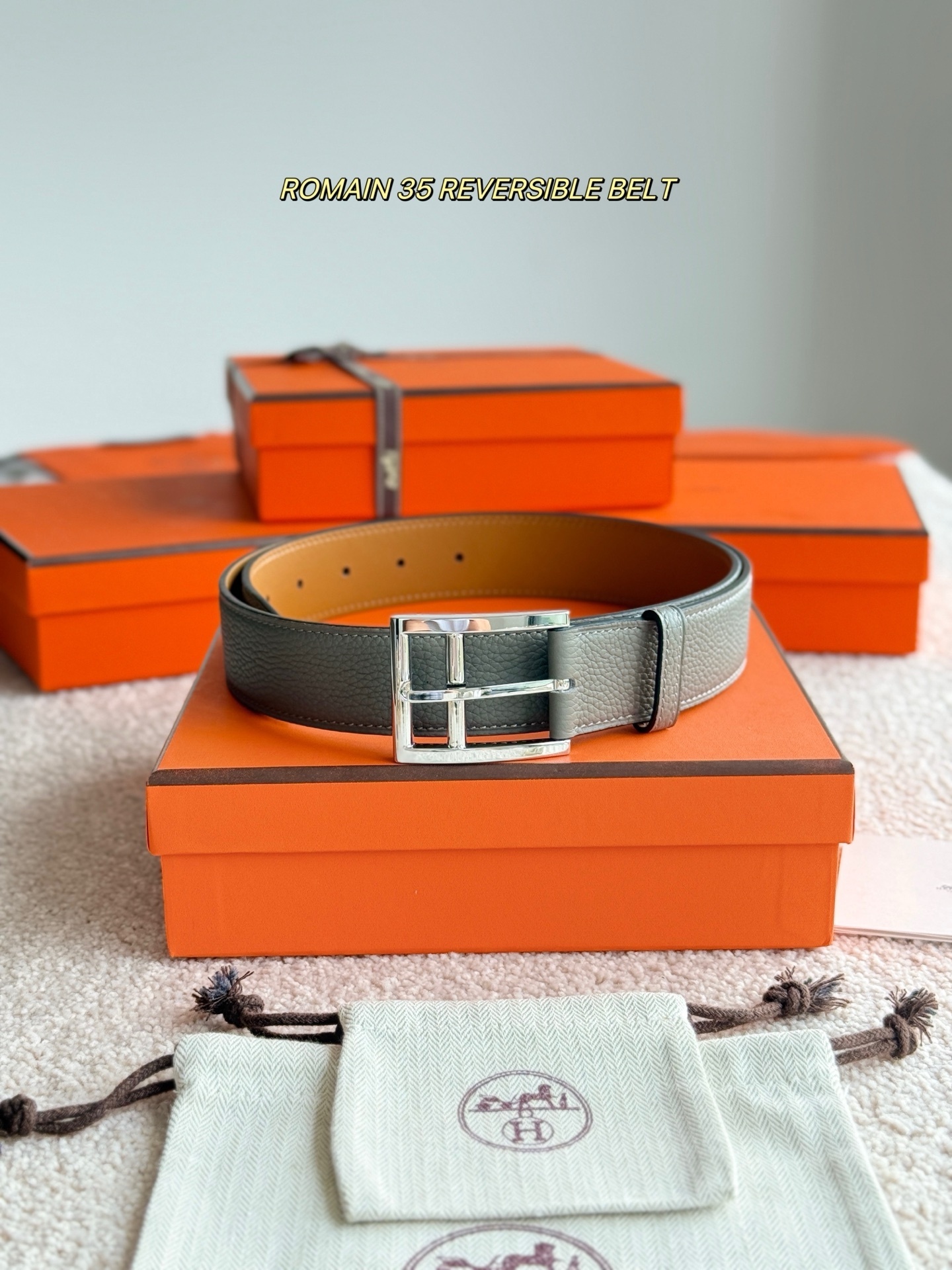 Romain 35 Reversible Leather Belt – Luxury Men’s Designer Accessory