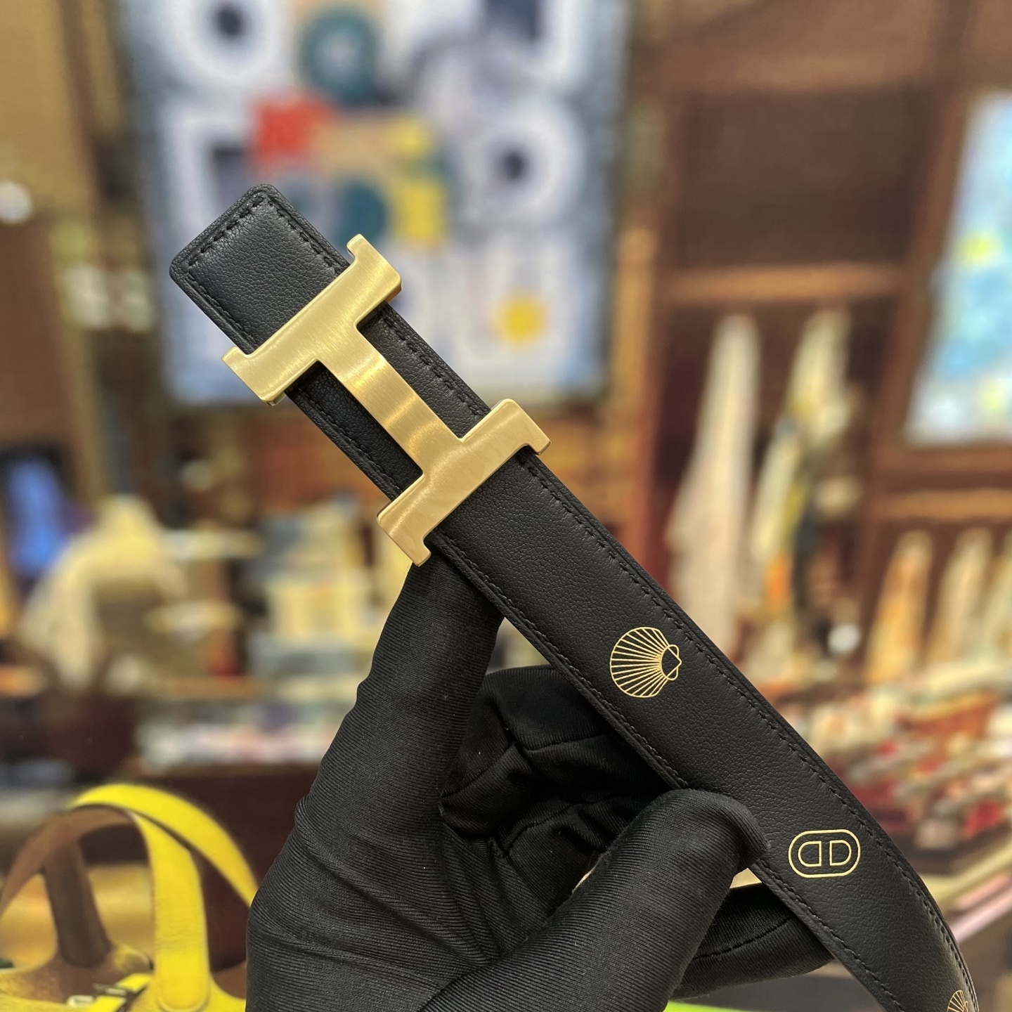 Hermès H Belt Gold Brushed Buckle Brown Epsom Leather Strap