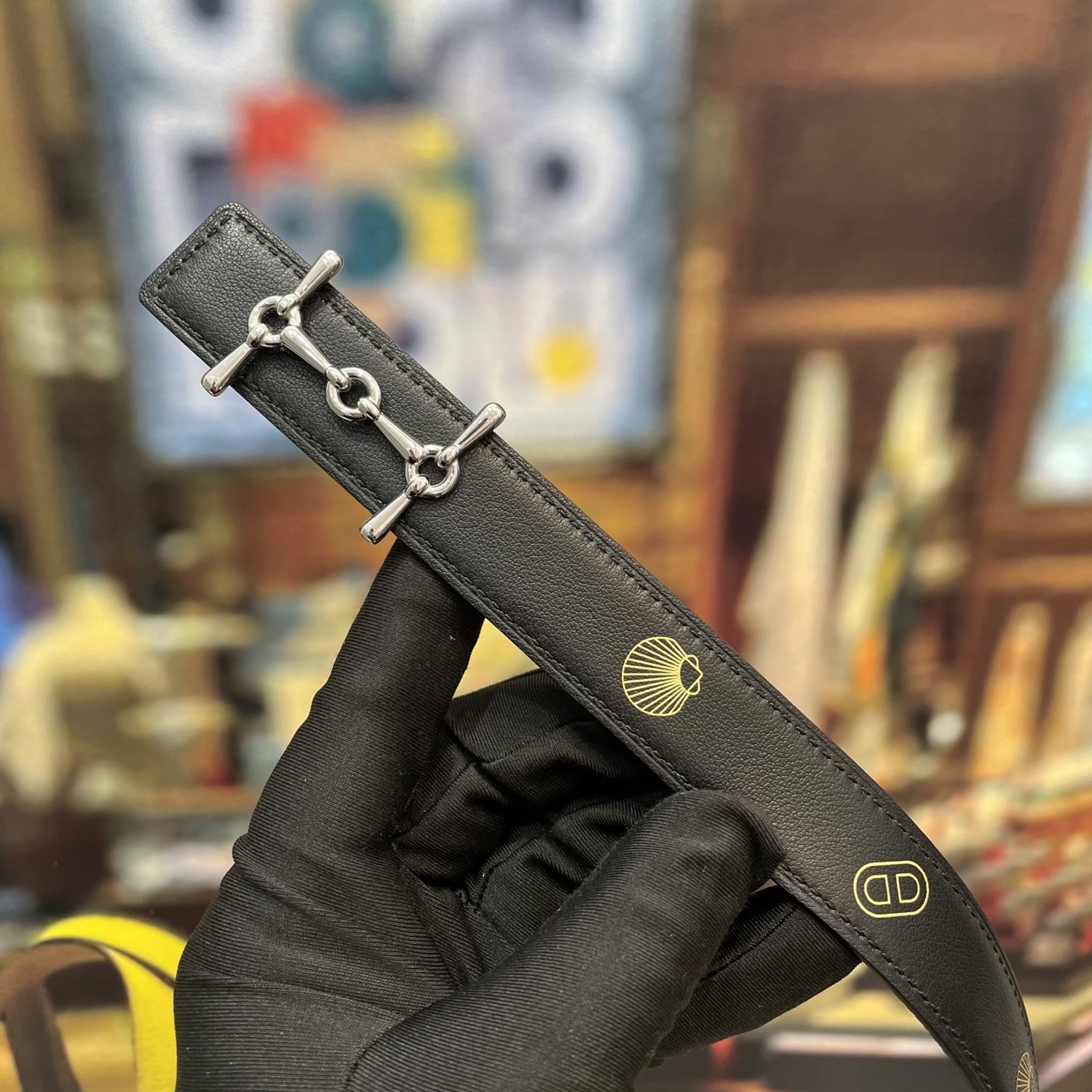 Luxury Tan Grained Leather Belt with Silver Mors Hardware