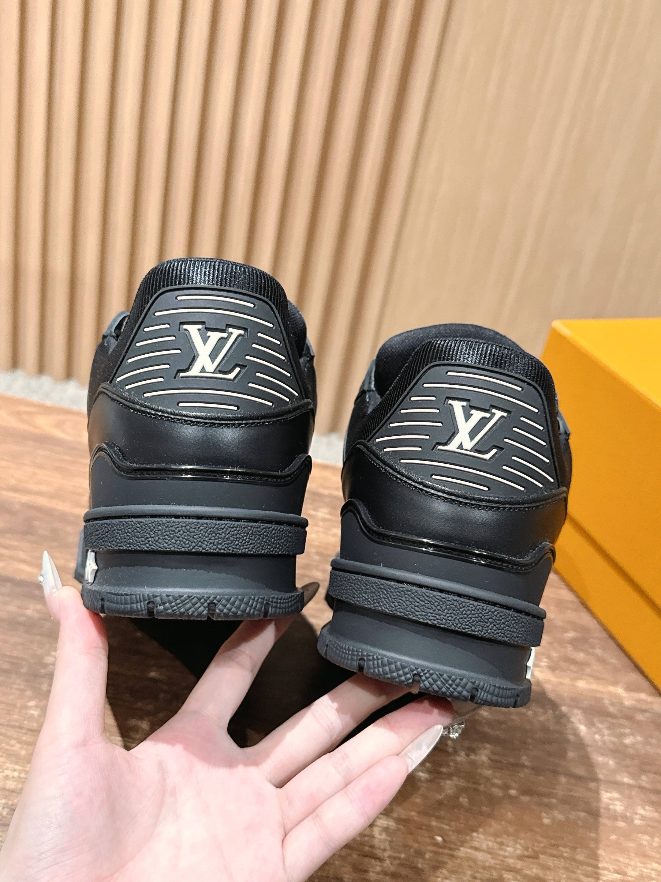 Louis Vuitton LV Trainer Sneakers - Black Monogram Leather