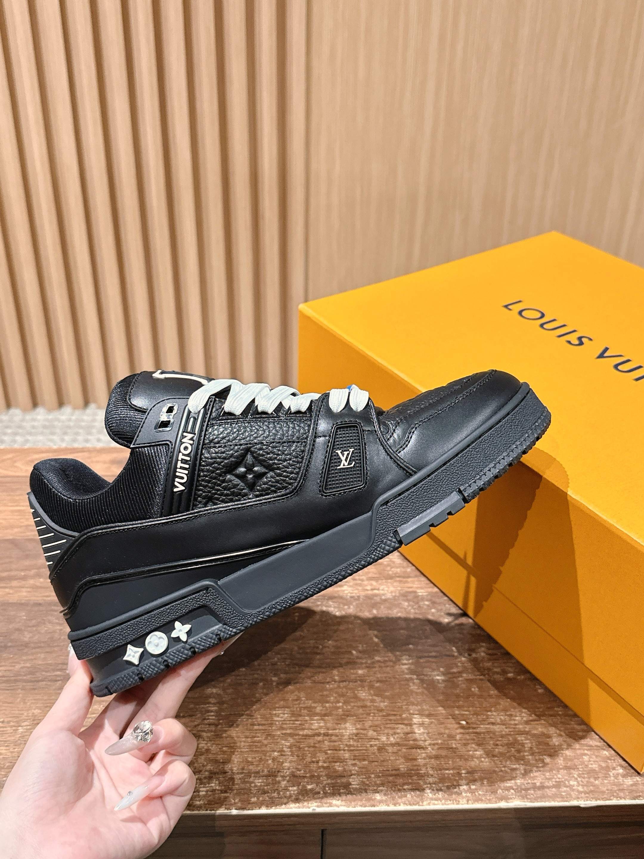 Louis Vuitton LV Trainer Sneakers - Black Monogram Leather