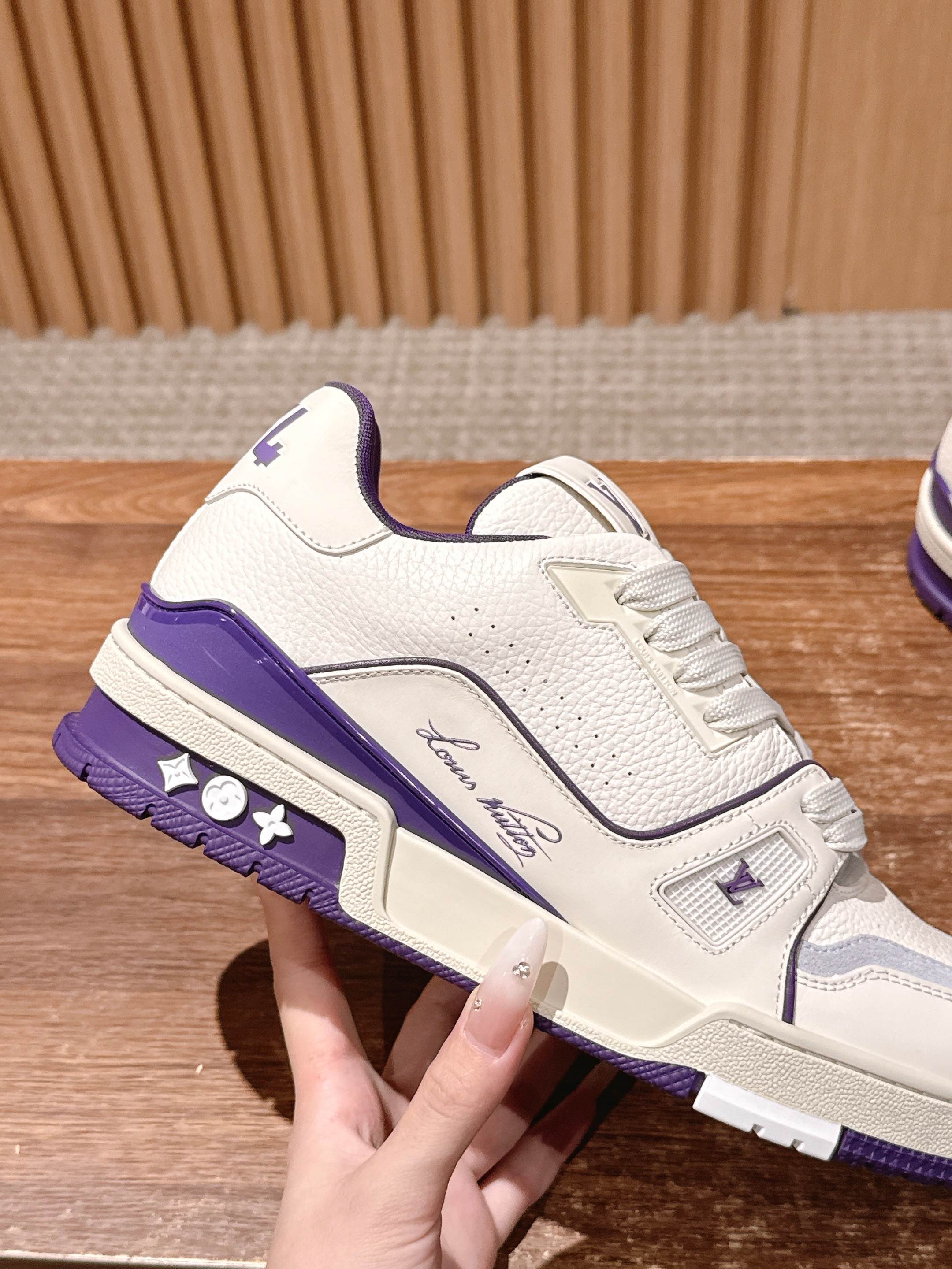 Louis Vuitton LV Skate Sneaker - White and Purple Calf Leather