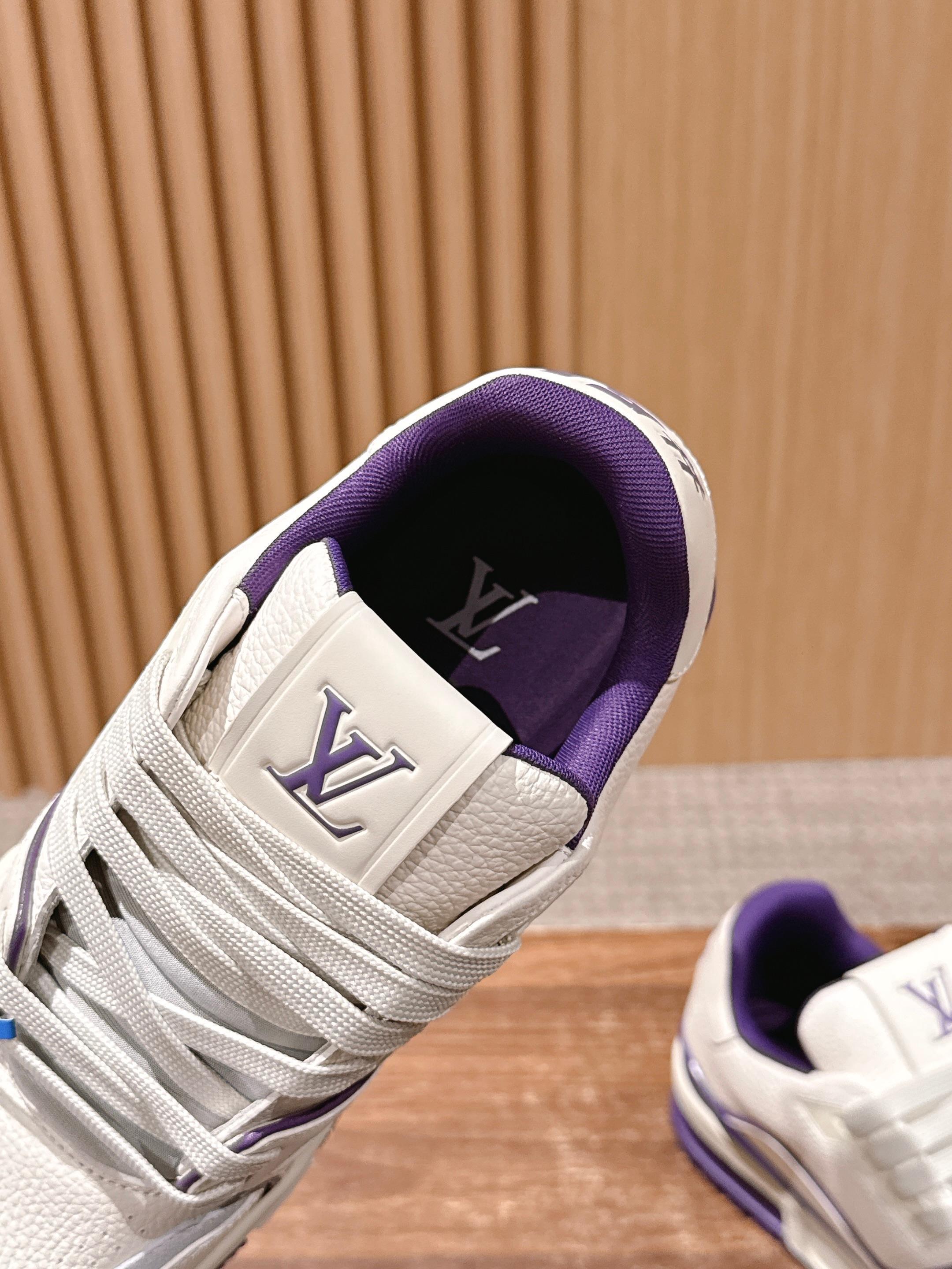 Louis Vuitton LV Skate Sneaker - White and Purple Calf Leather