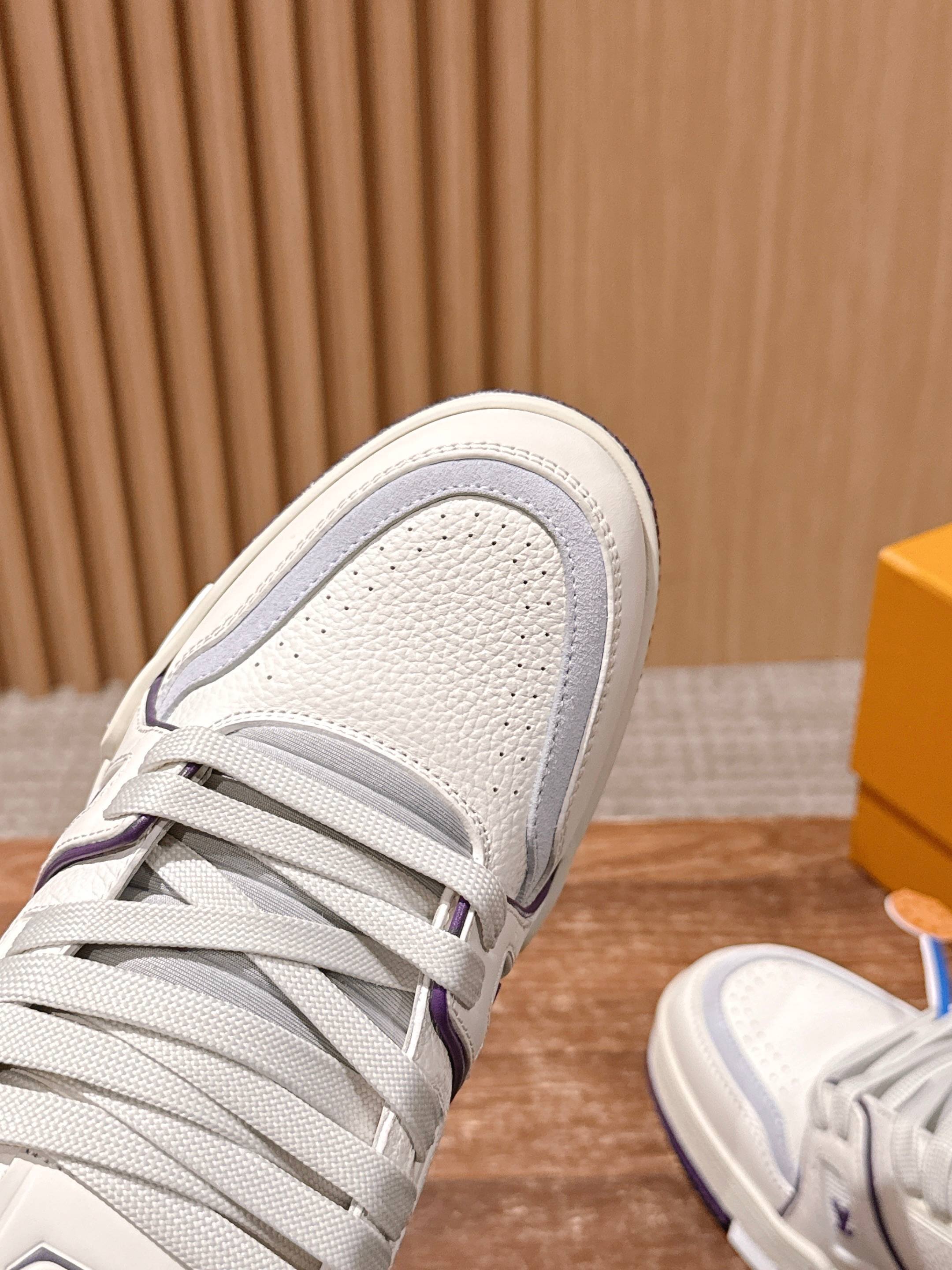 Louis Vuitton LV Skate Sneaker - White and Purple Calf Leather