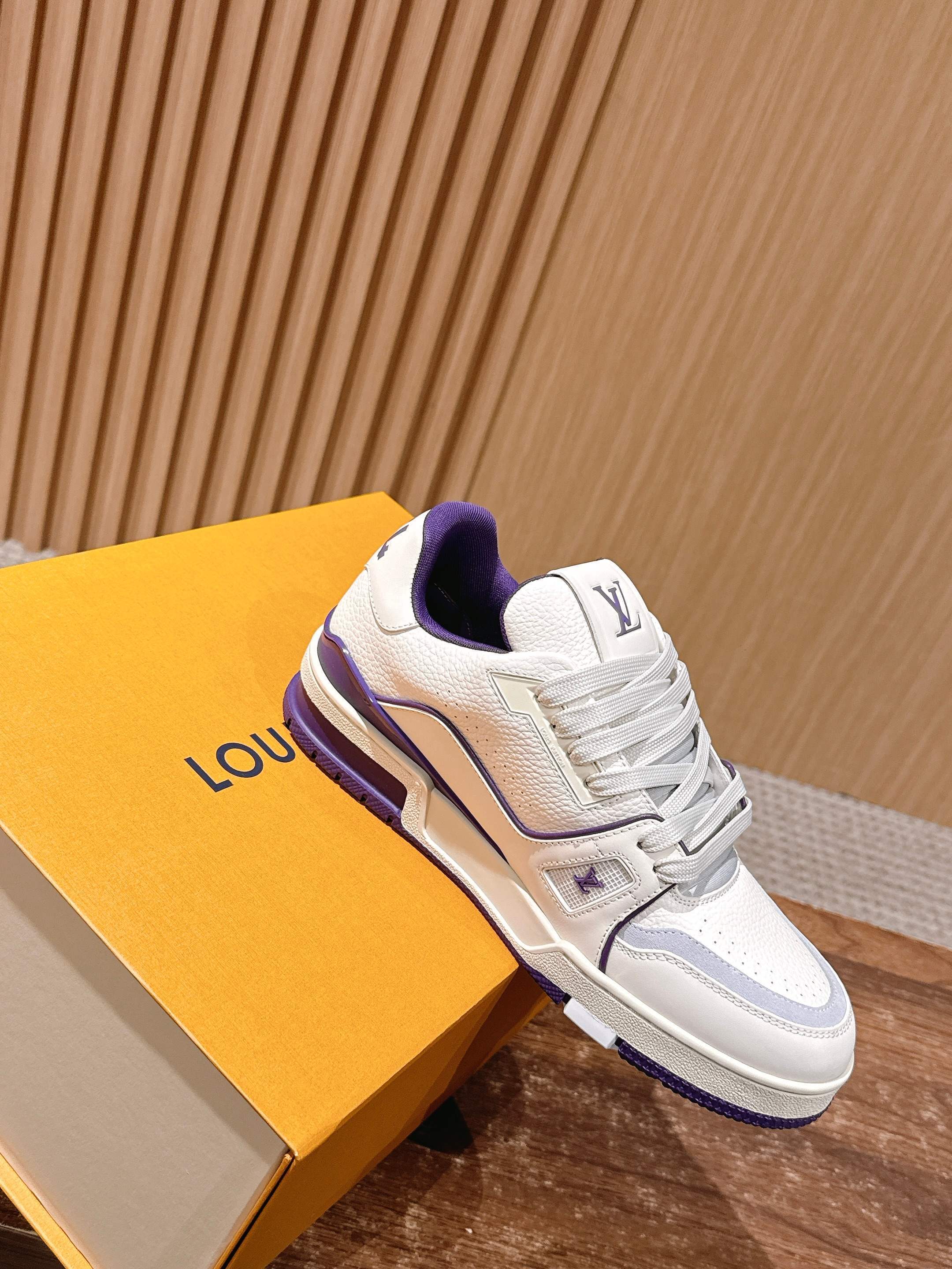 Louis Vuitton LV Skate Sneaker - White and Purple Calf Leather
