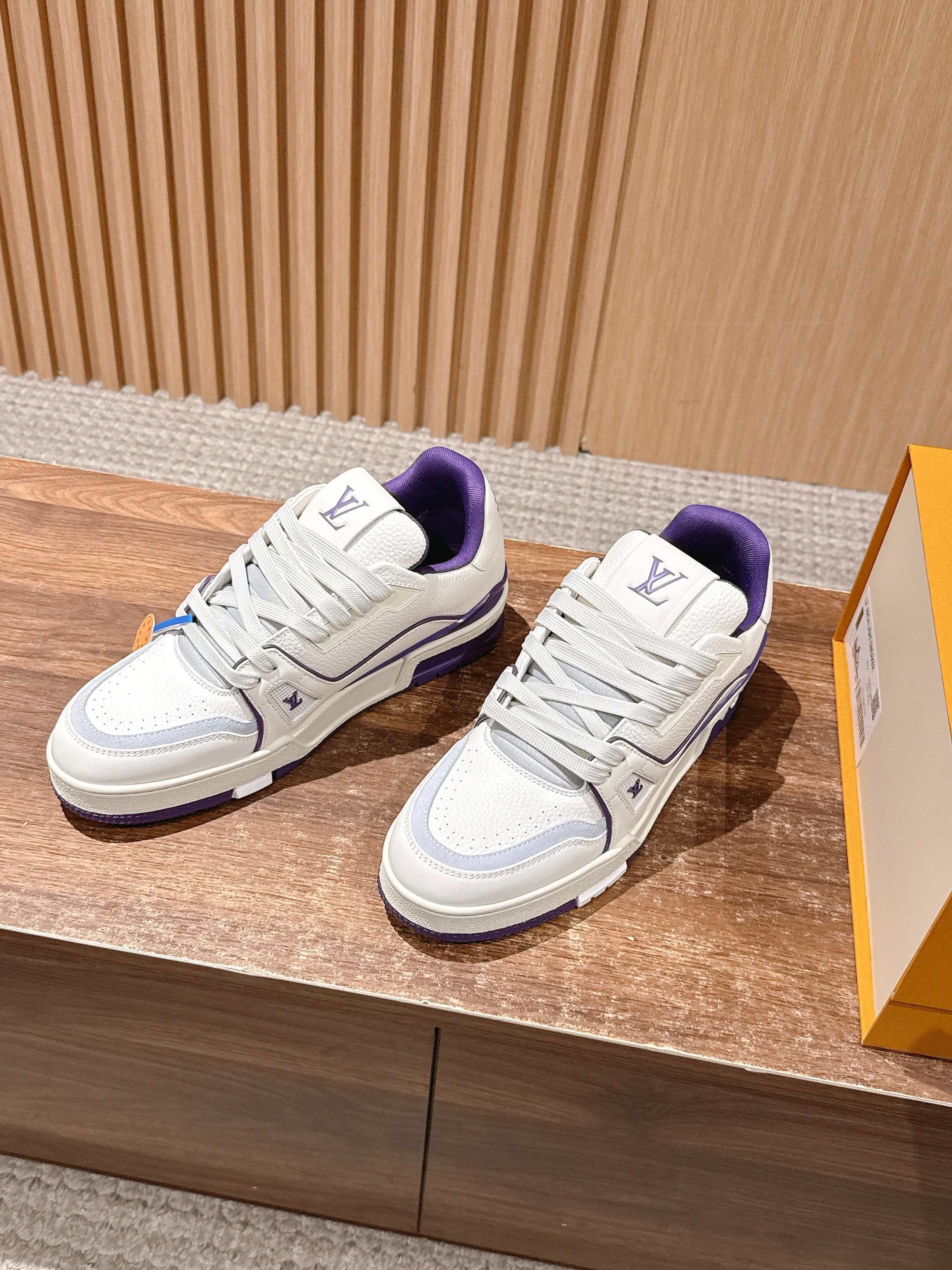 Louis Vuitton LV Skate Sneaker - White and Purple Calf Leather
