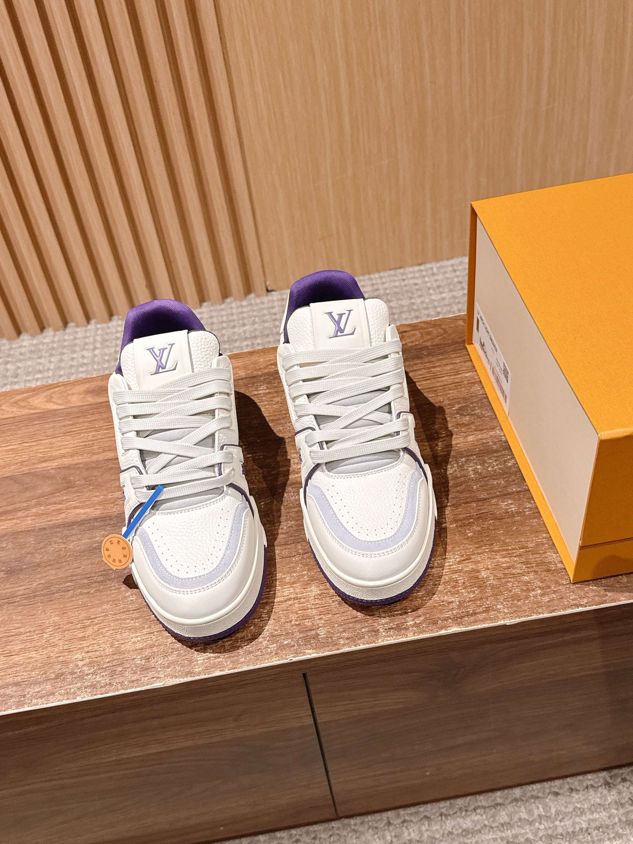Louis Vuitton LV Skate Sneaker – White and Purple Calf Leather