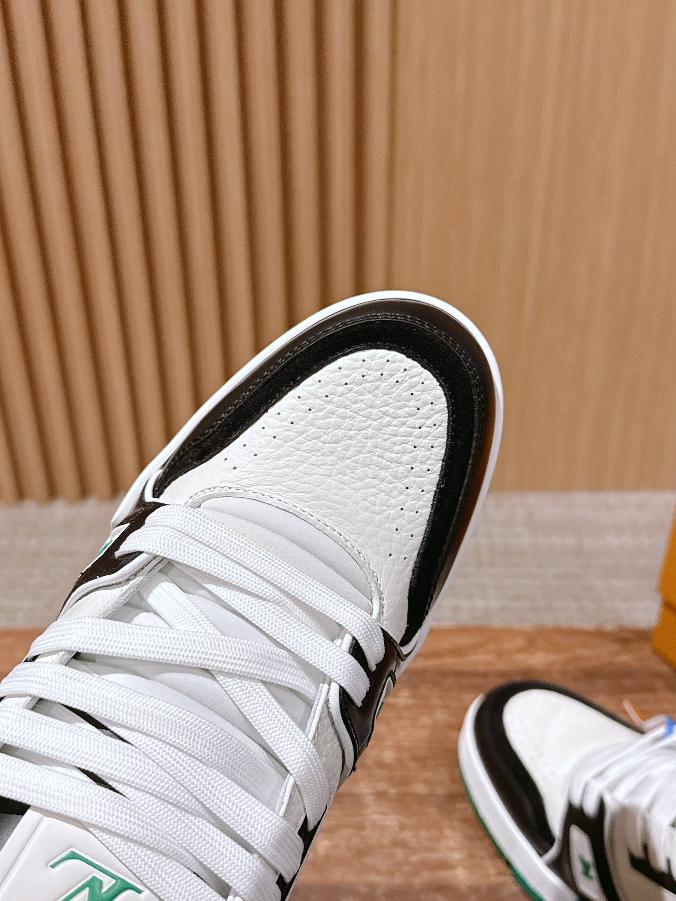 Louis Vuitton LV Trainer Sneakers - White Black Green Luxury Shoes