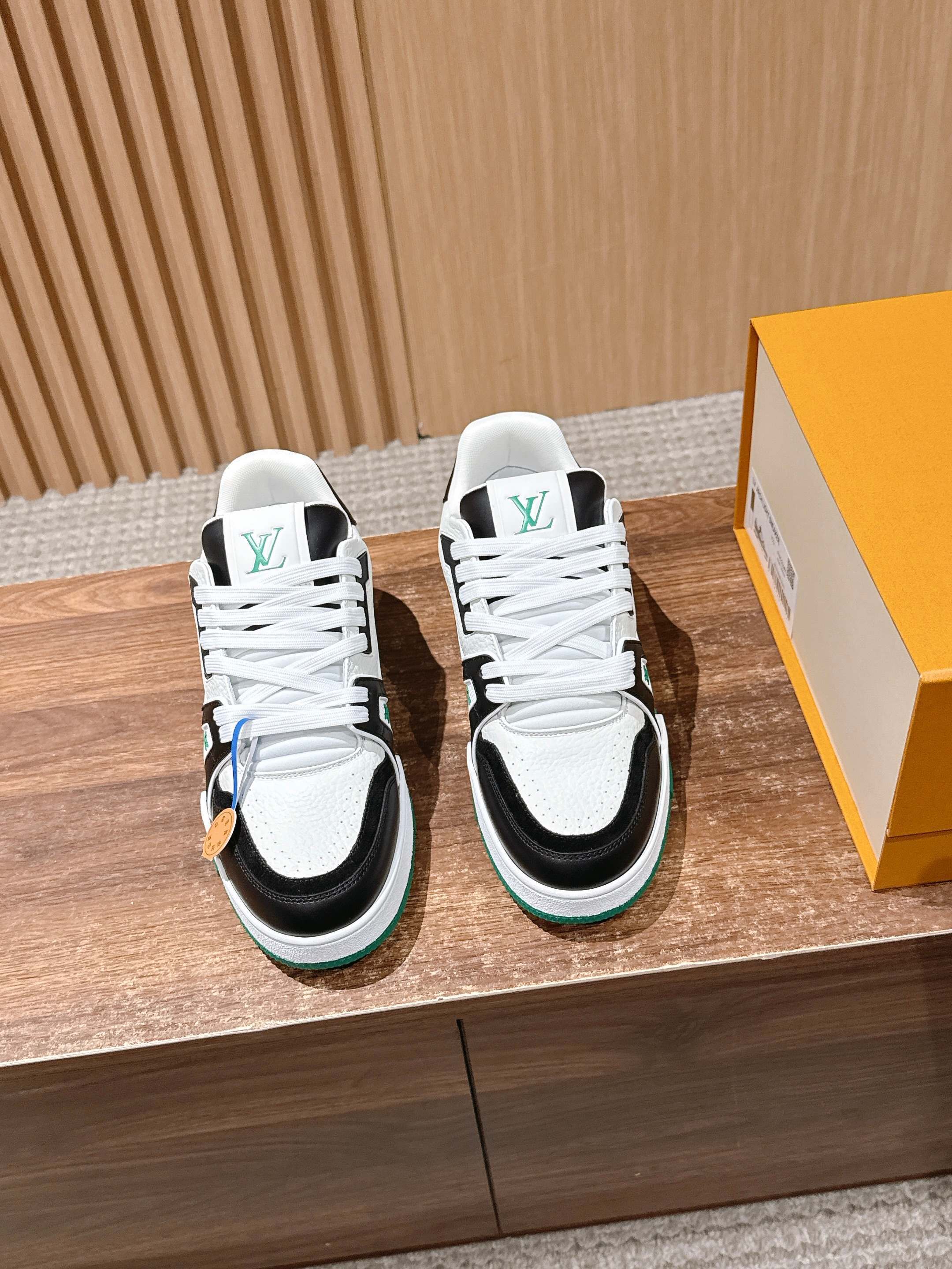 Louis Vuitton LV Trainer Sneakers – White Black Green Luxury Shoes