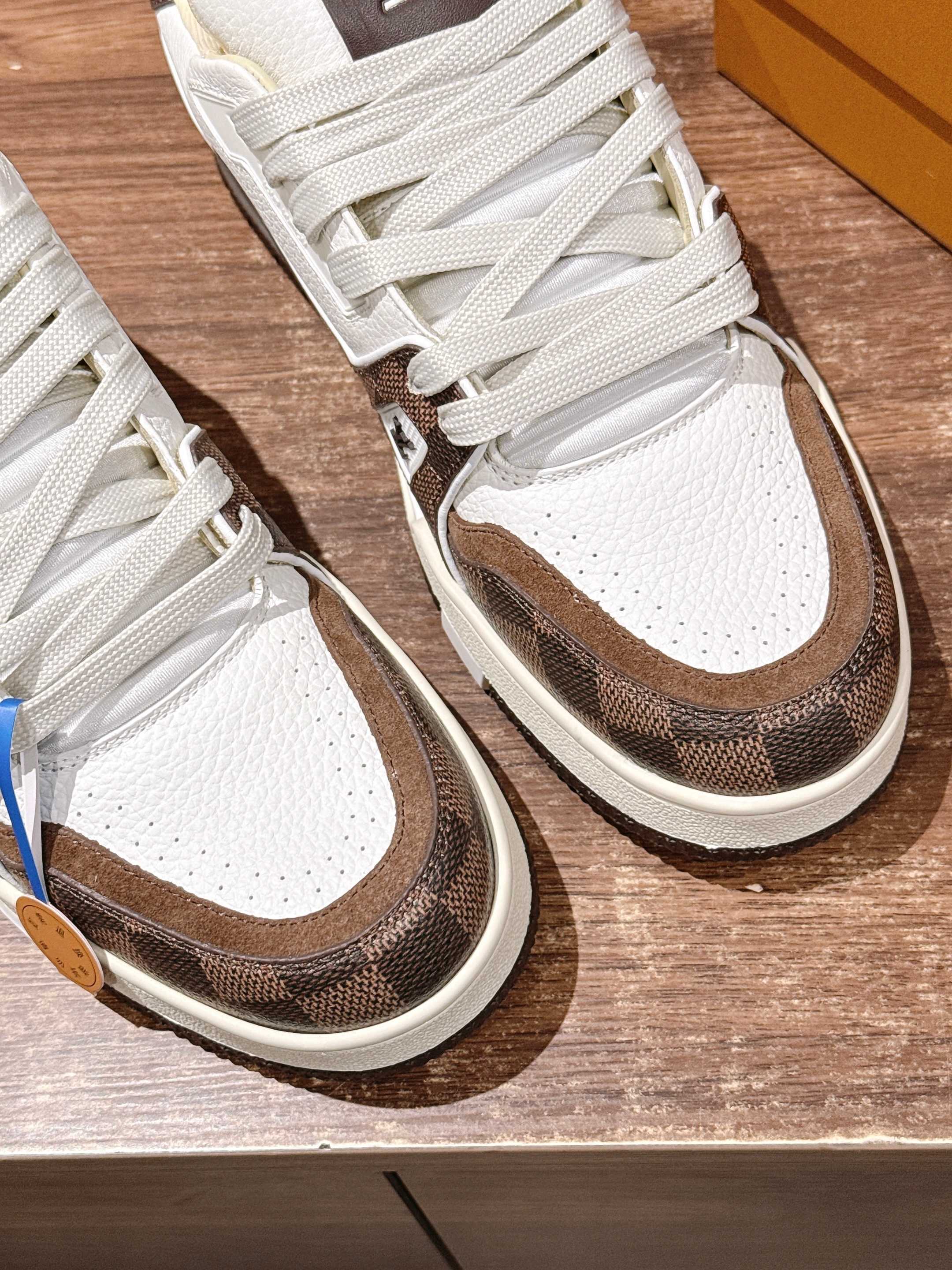 Louis Vuitton LV Skate Sneaker Damier Ebene & White Leather