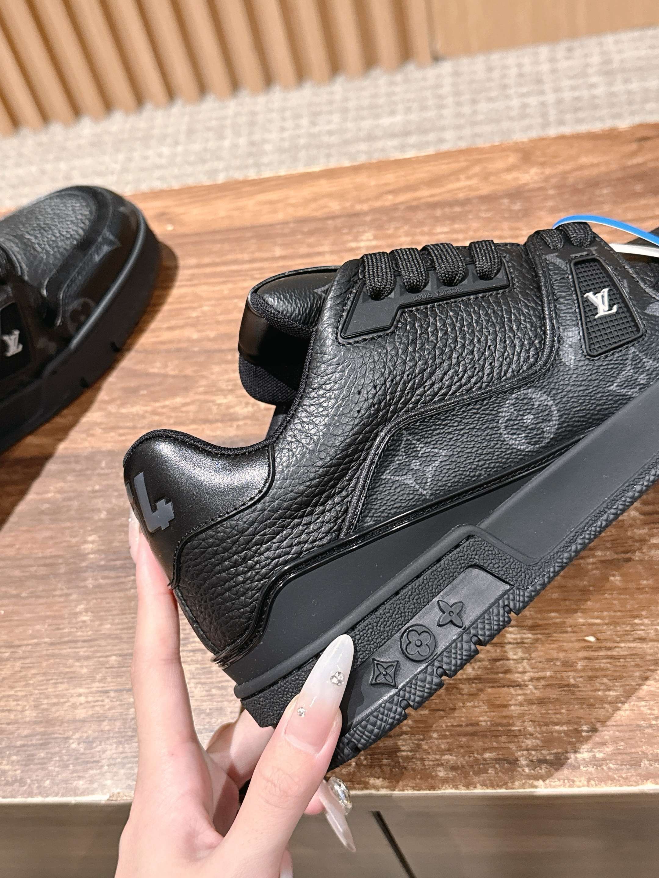 Louis Vuitton LV Skate Sneakers Black Monogram Leather