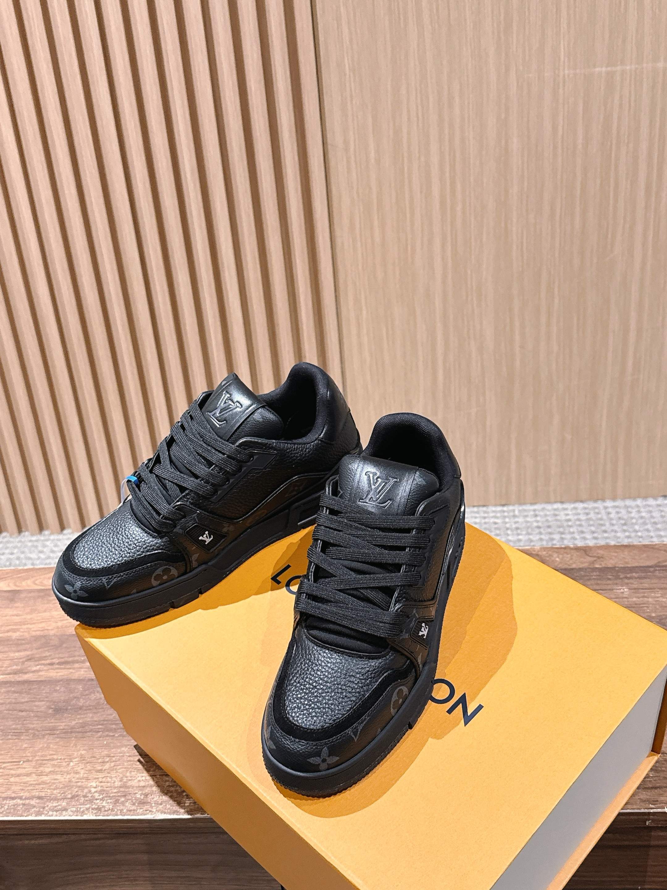 Louis Vuitton LV Skate Sneakers Black Monogram Leather