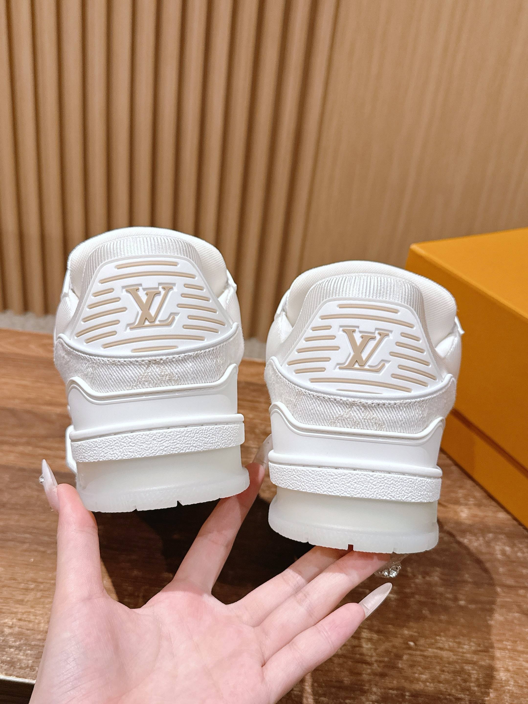 Louis Vuitton White Monogram Canvas Sneakers - Luxury Men's Shoes