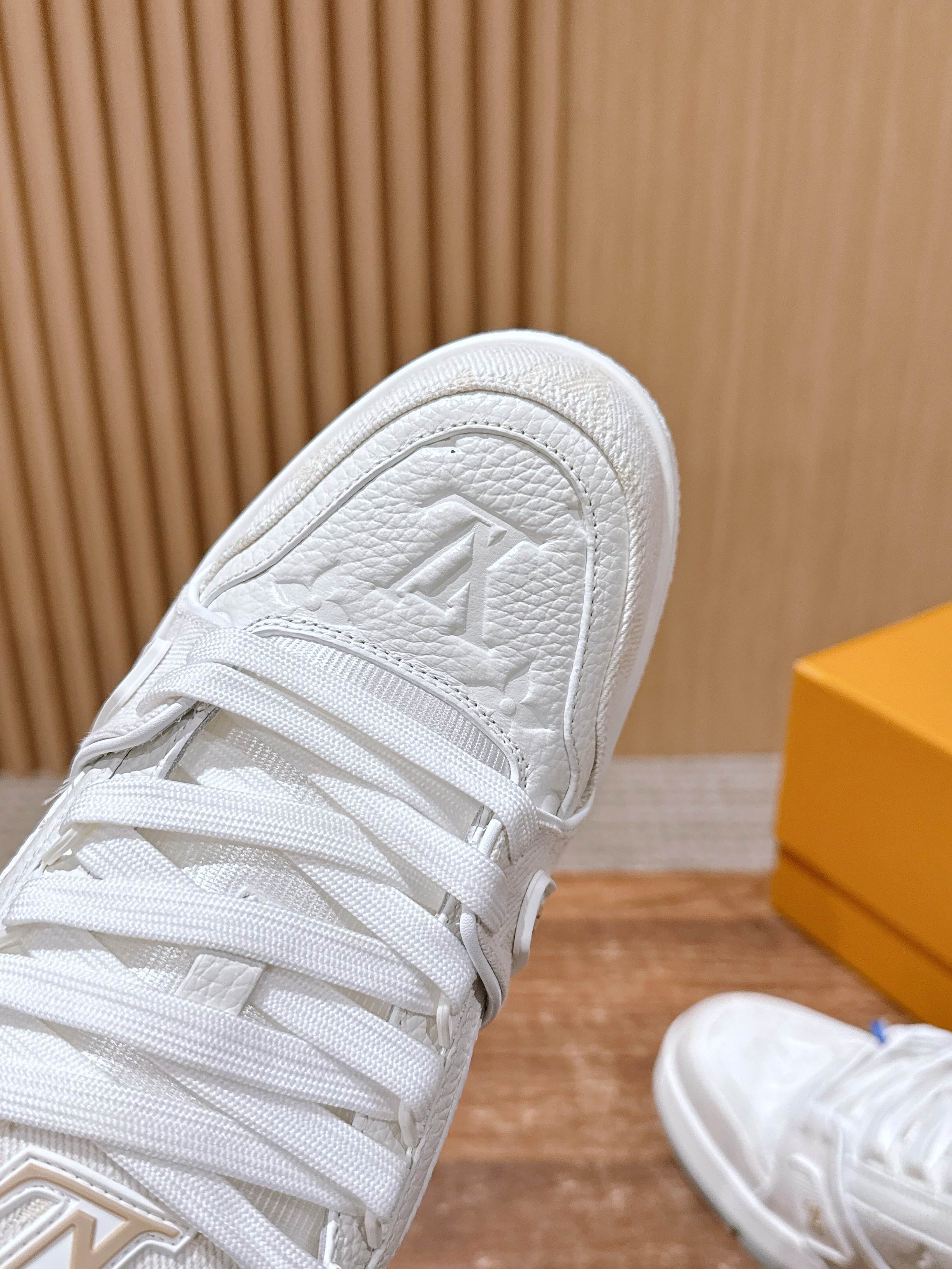 Louis Vuitton White Monogram Canvas Sneakers - Luxury Men's Shoes