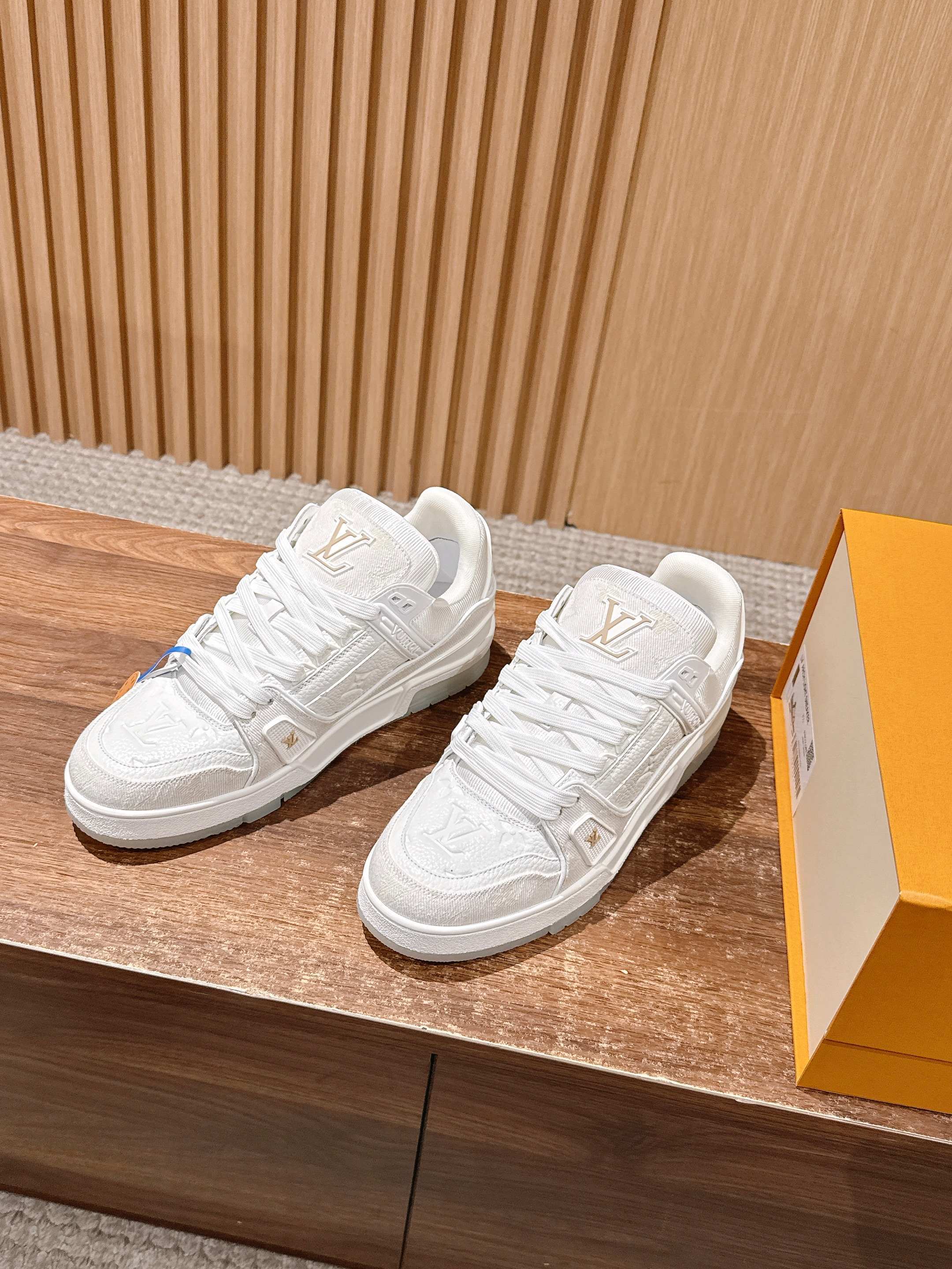 Louis Vuitton White Monogram Canvas Sneakers - Luxury Men's Shoes