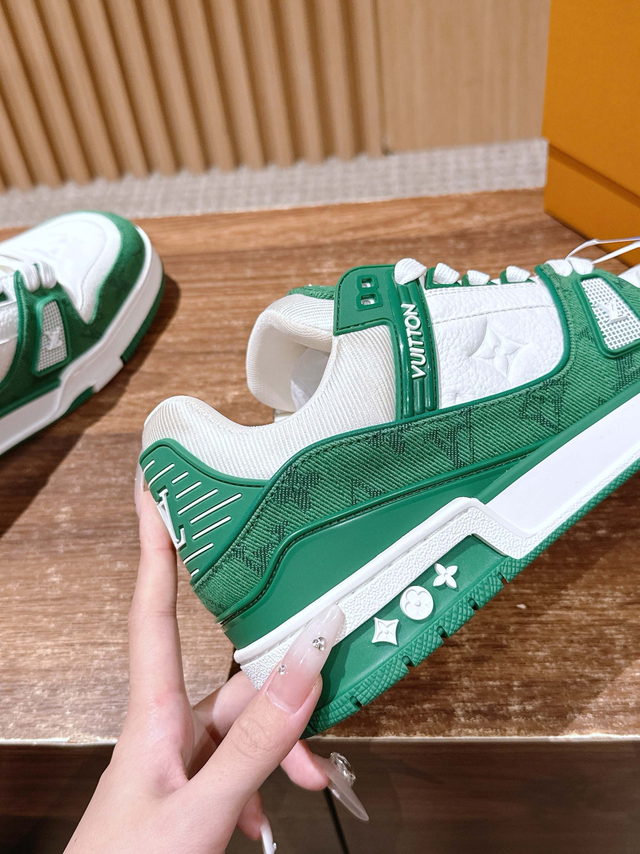 Louis Vuitton LV Trainer Sneaker Green Monogram - Premium Men's Shoes
