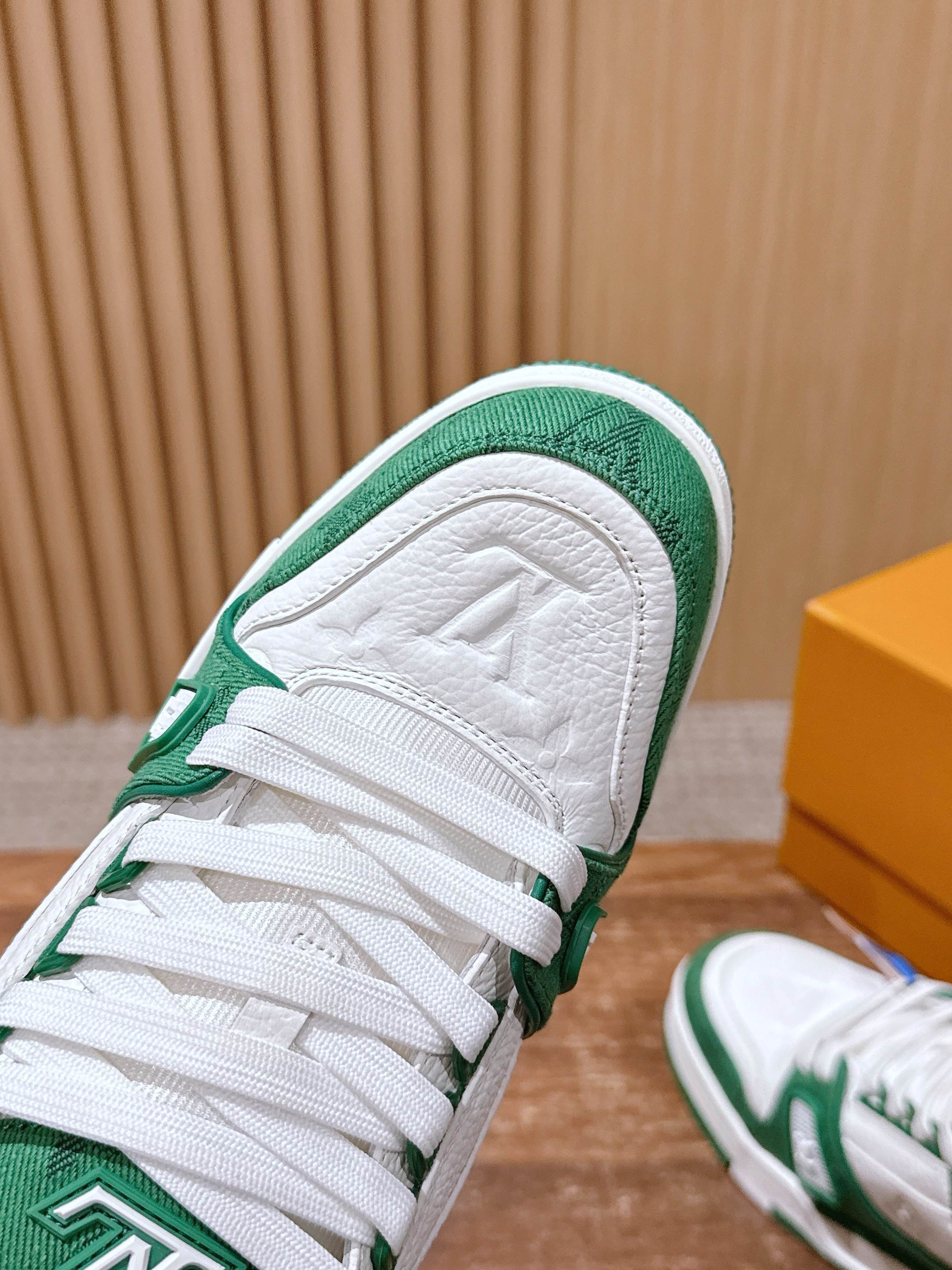 Louis Vuitton LV Trainer Sneaker Green Monogram - Premium Men's Shoes