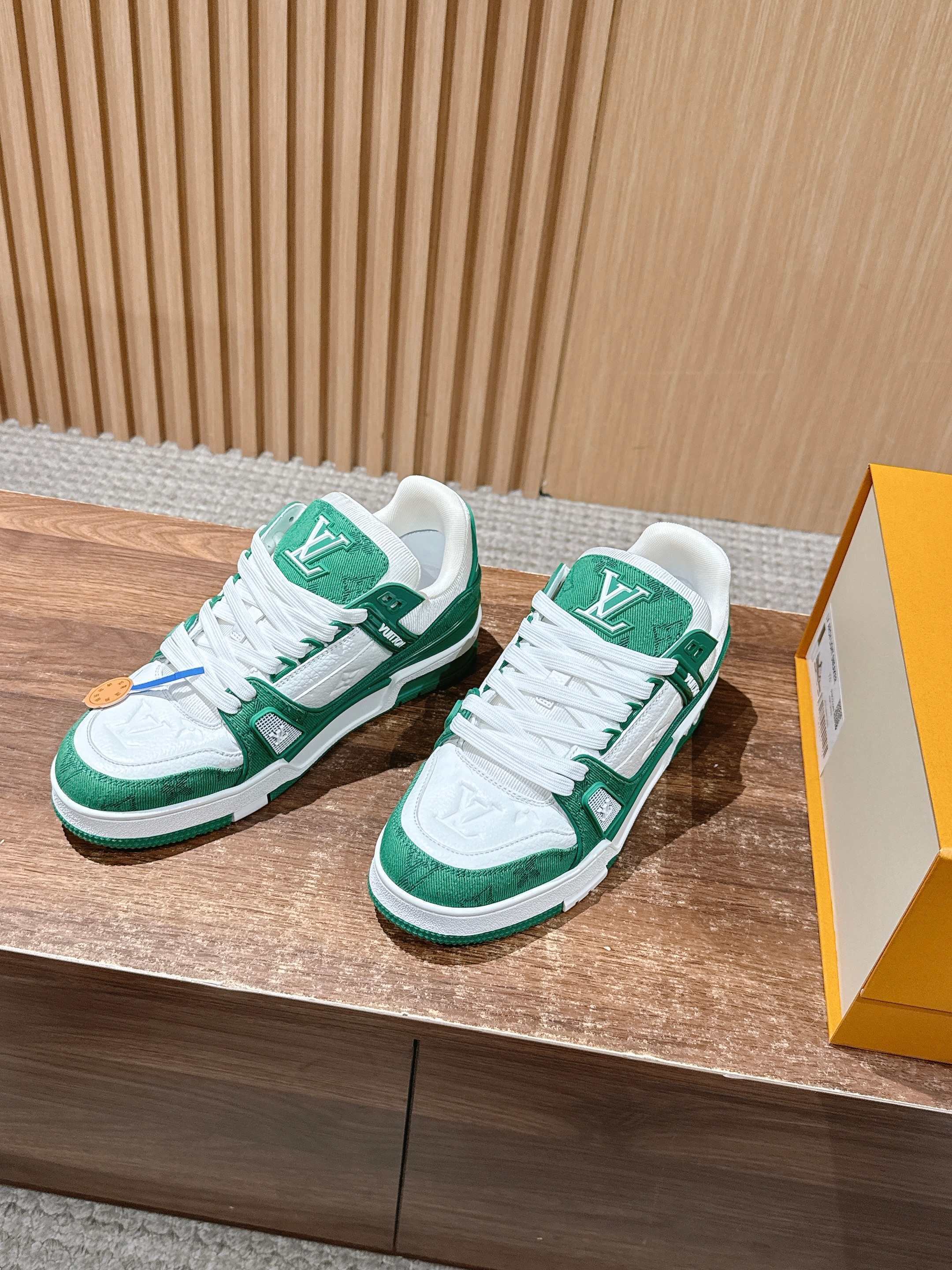 Louis Vuitton LV Trainer Sneaker Green Monogram - Premium Men's Shoes