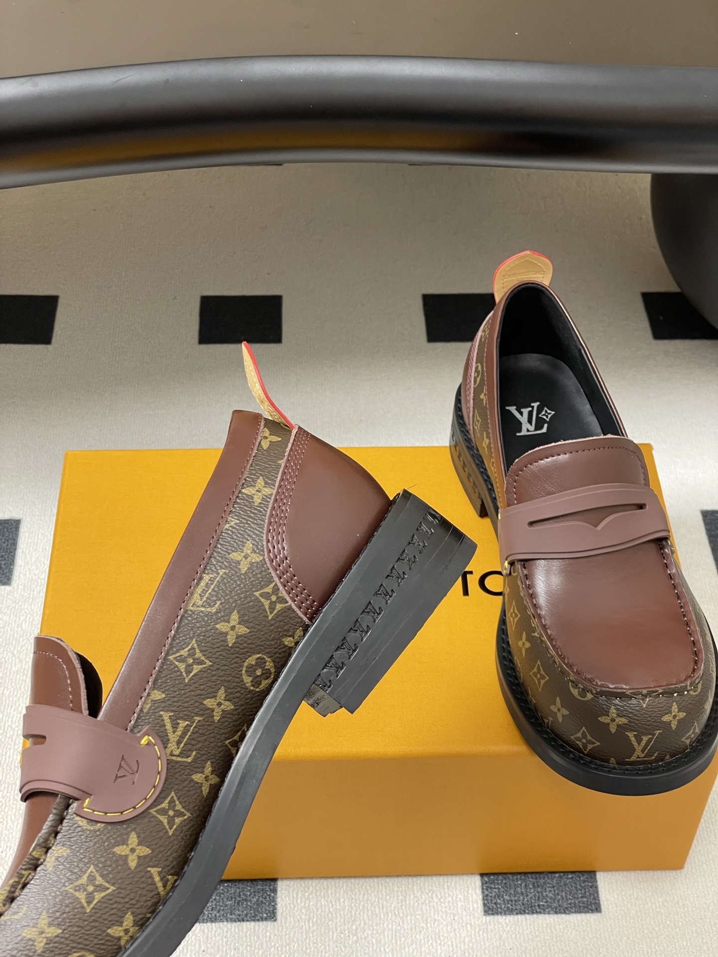Louis Vuitton Monogram Academy Loafers - Brown Leather Shoes