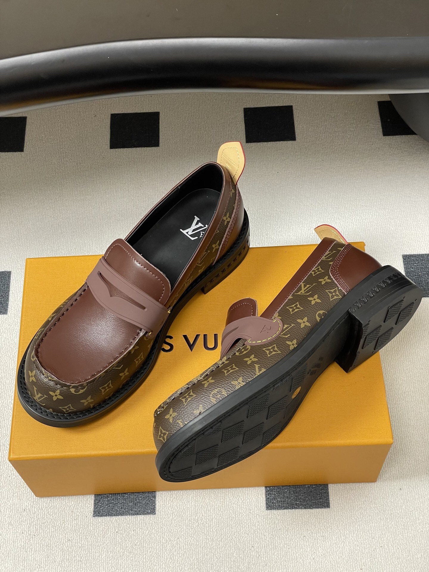 Louis Vuitton Monogram Academy Loafers - Brown Leather Shoes