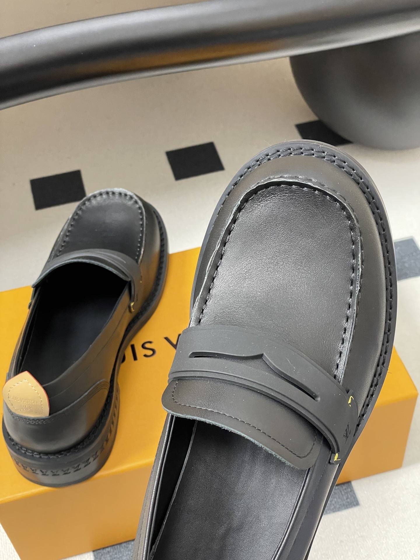 Louis Vuitton Academy Loafer Black Leather Chunky Platform