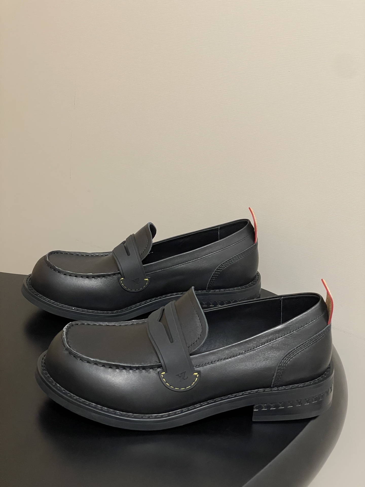 Louis Vuitton Academy Loafer Black Leather Chunky Platform