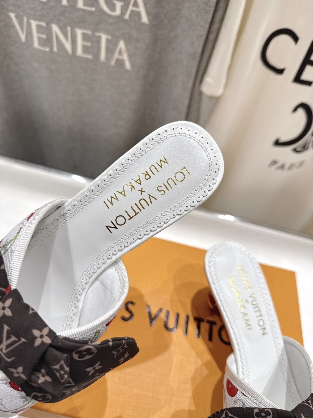 Louis Vuitton x Murakami Cherry Monogram Bow Heeled Mules
