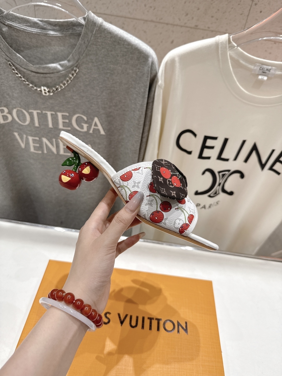 Louis Vuitton x Murakami Cherry Monogram Bow Heeled Mules