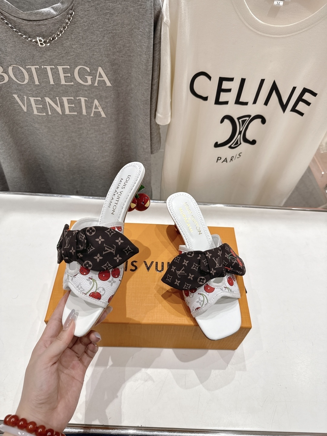 Louis Vuitton x Murakami Cherry Monogram Bow Heeled Mules