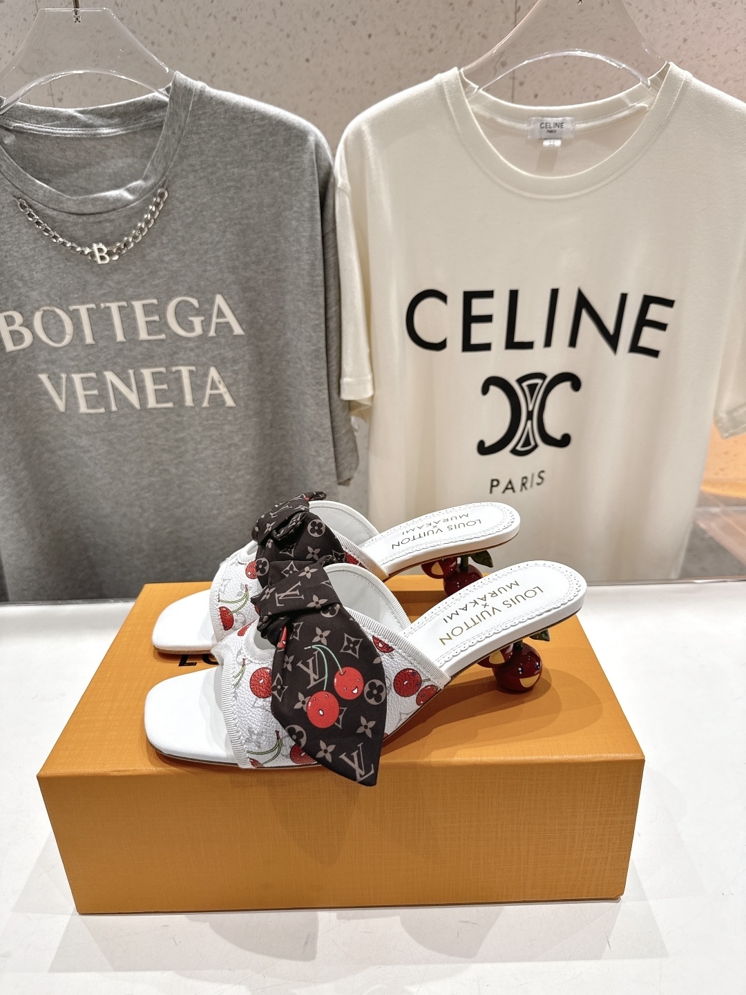 Louis Vuitton x Murakami Cherry Monogram Bow Heeled Mules