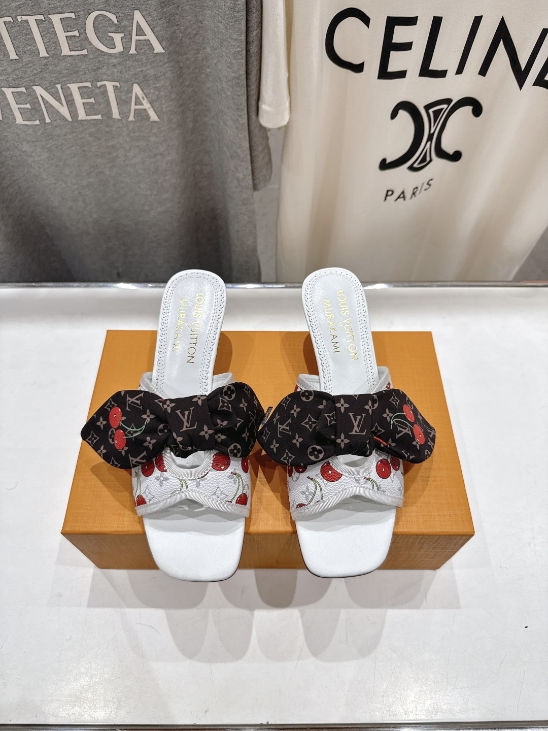 Louis Vuitton x Murakami Cherry Monogram Bow Heeled Mules