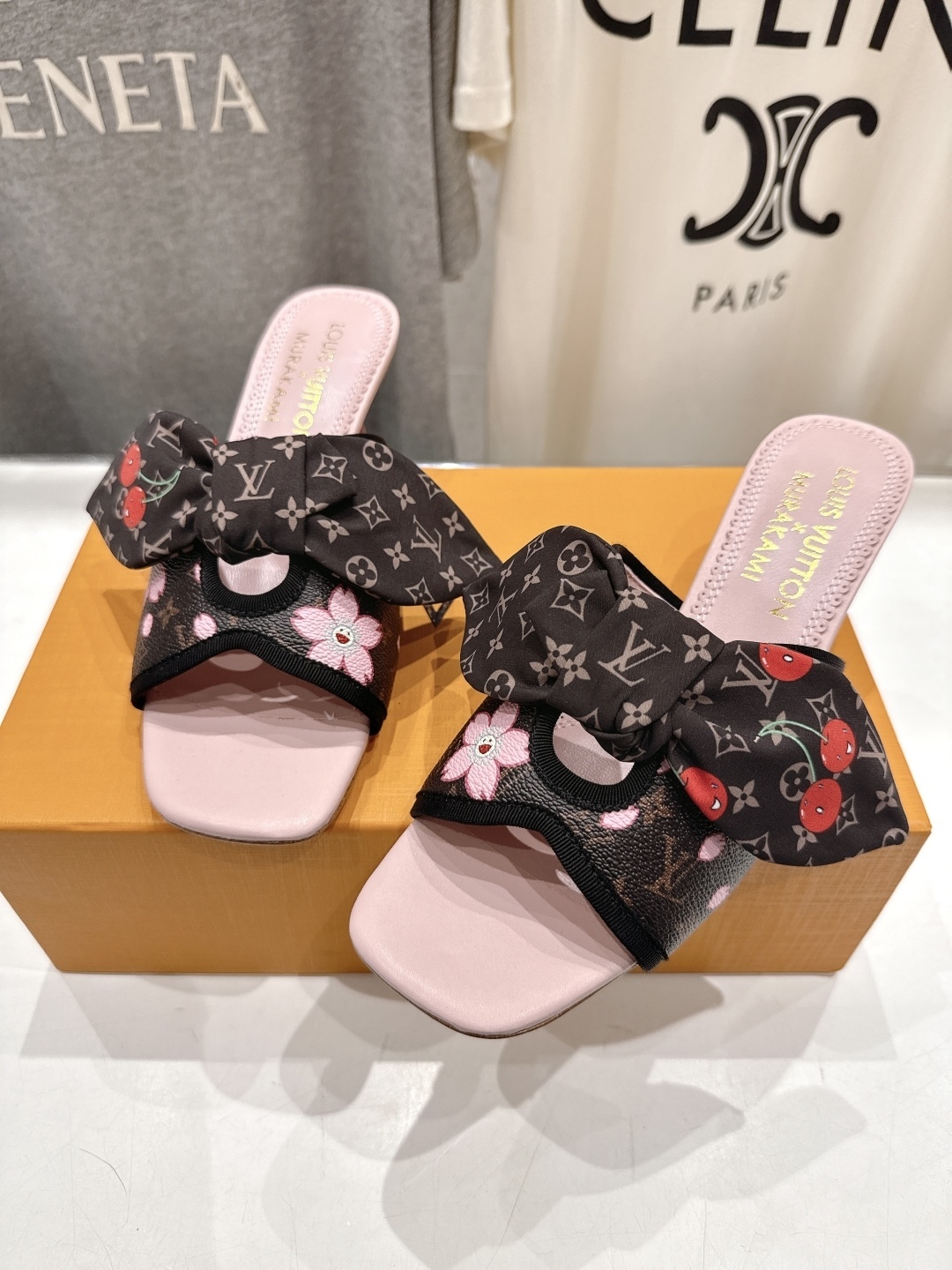 Louis Vuitton x Murakami Cherry Blossom Monogram Bow Sandals