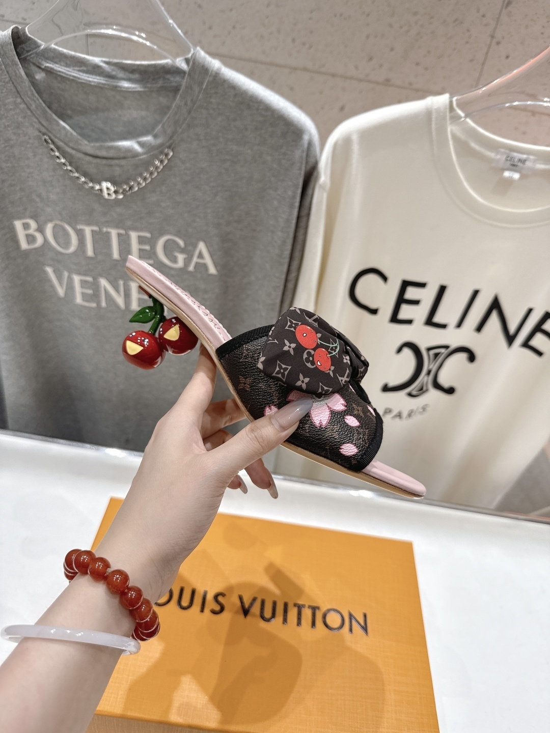 Louis Vuitton x Murakami Cherry Blossom Monogram Bow Sandals