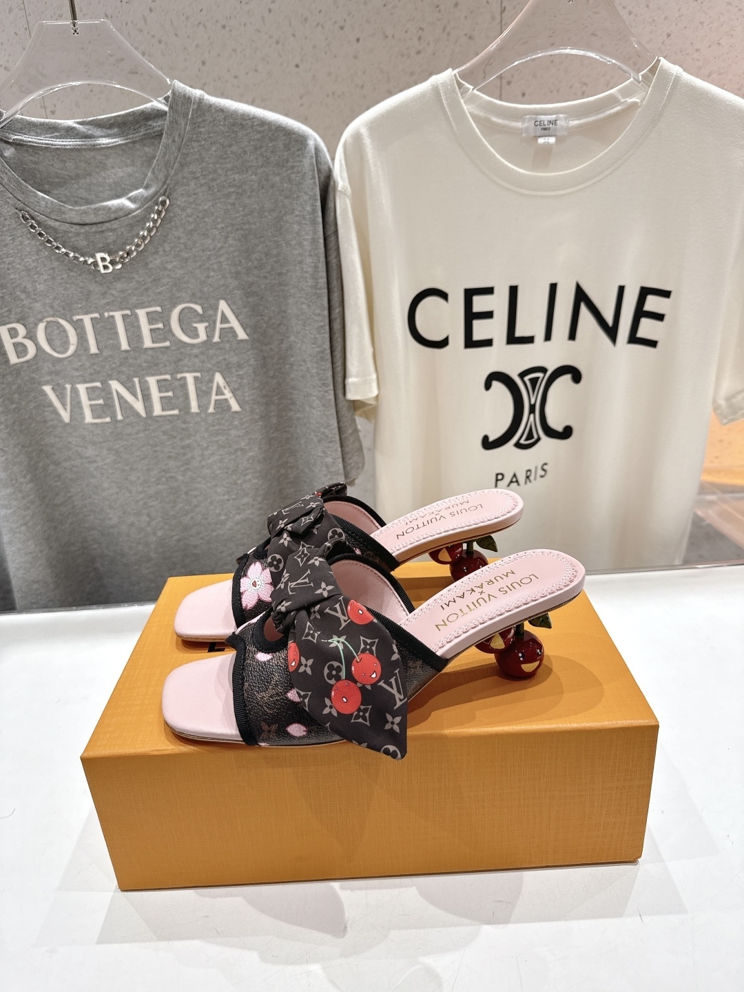 Louis Vuitton x Murakami Cherry Blossom Monogram Bow Sandals
