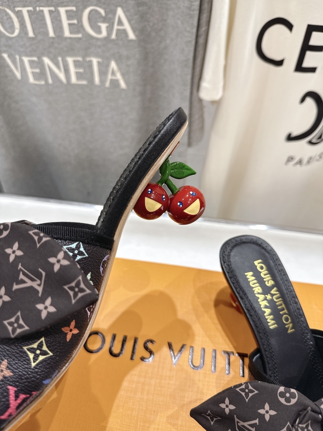 Louis Vuitton x Murakami Monogram Cherry Bow Heeled Sandals
