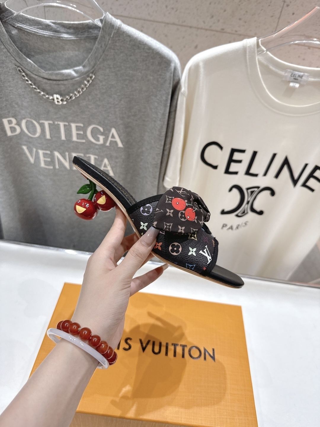 Louis Vuitton x Murakami Monogram Cherry Bow Heeled Sandals