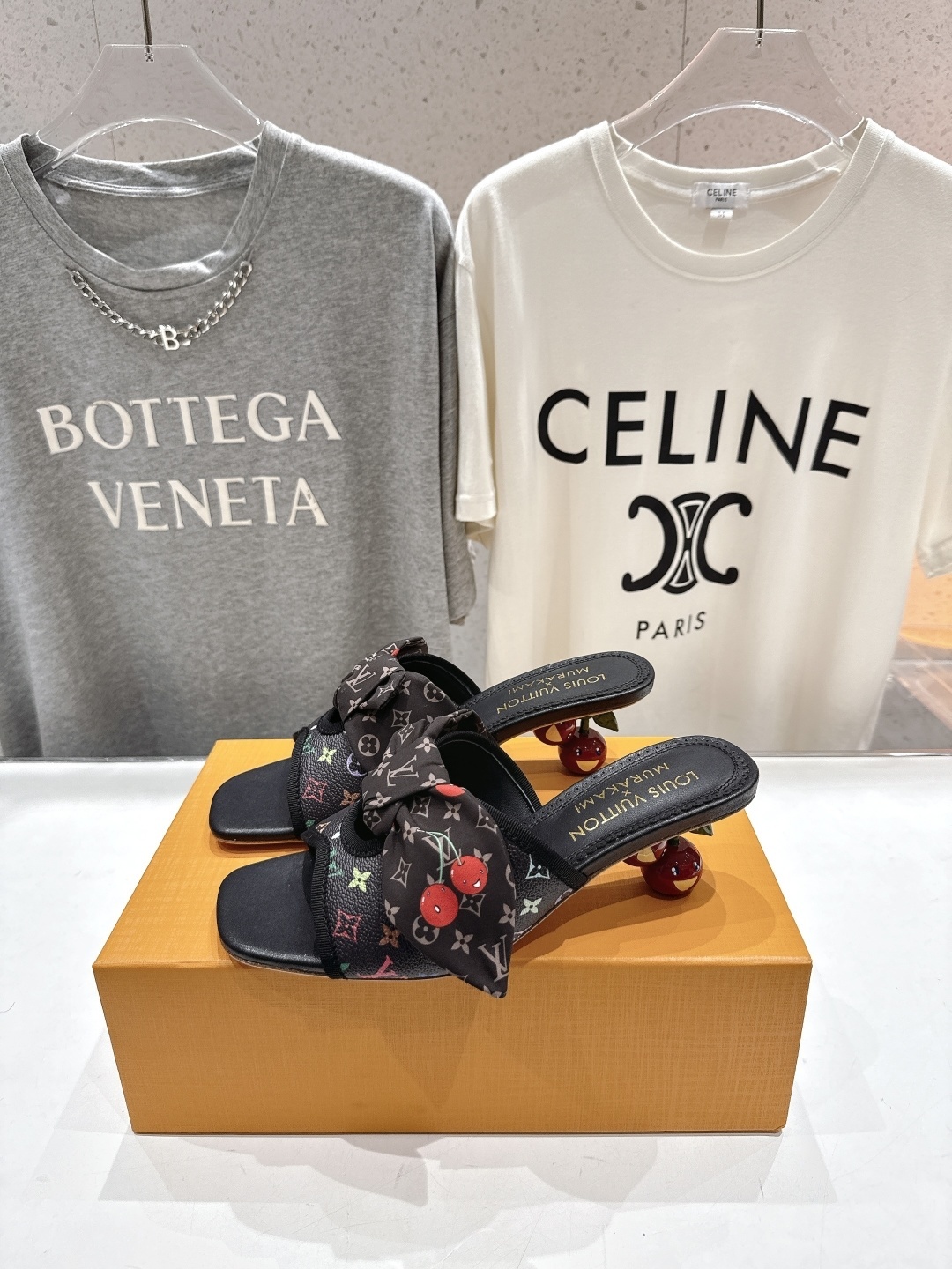 Louis Vuitton x Murakami Monogram Cherry Bow Heeled Sandals