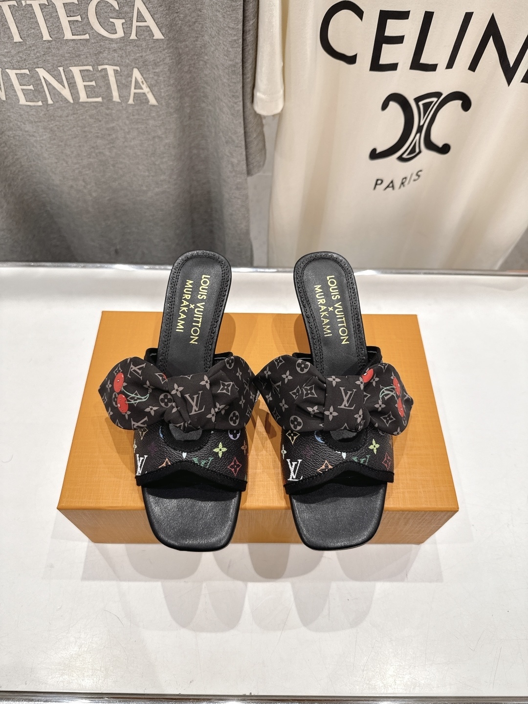 Louis Vuitton x Murakami Monogram Cherry Bow Heeled Sandals