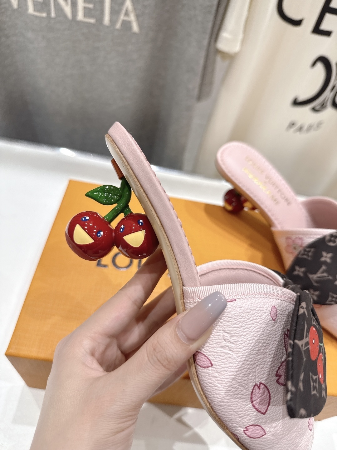 Louis Vuitton x Murakami Cherry Blossom Monogram Bow Sandals