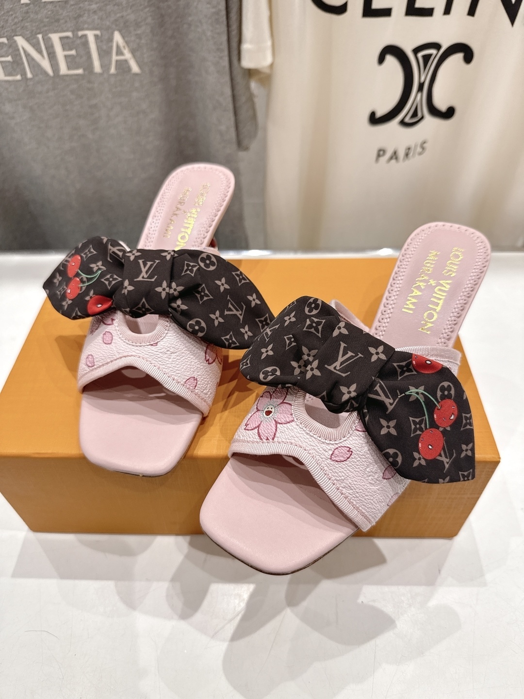 Louis Vuitton x Murakami Cherry Blossom Monogram Bow Sandals