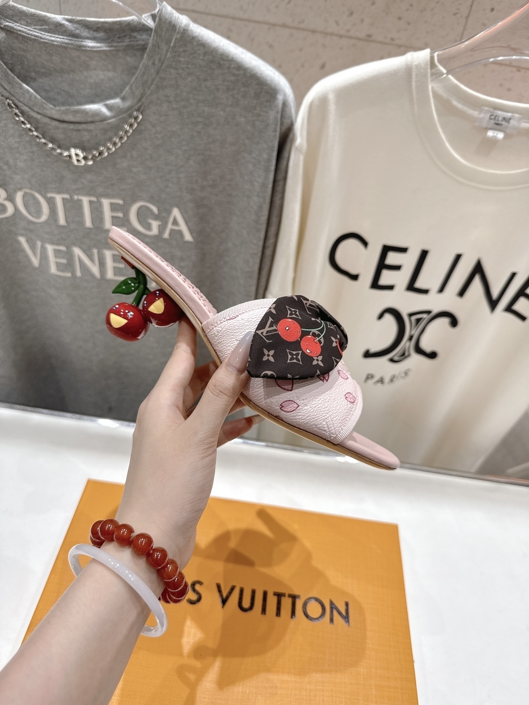 Louis Vuitton x Murakami Cherry Blossom Monogram Bow Sandals