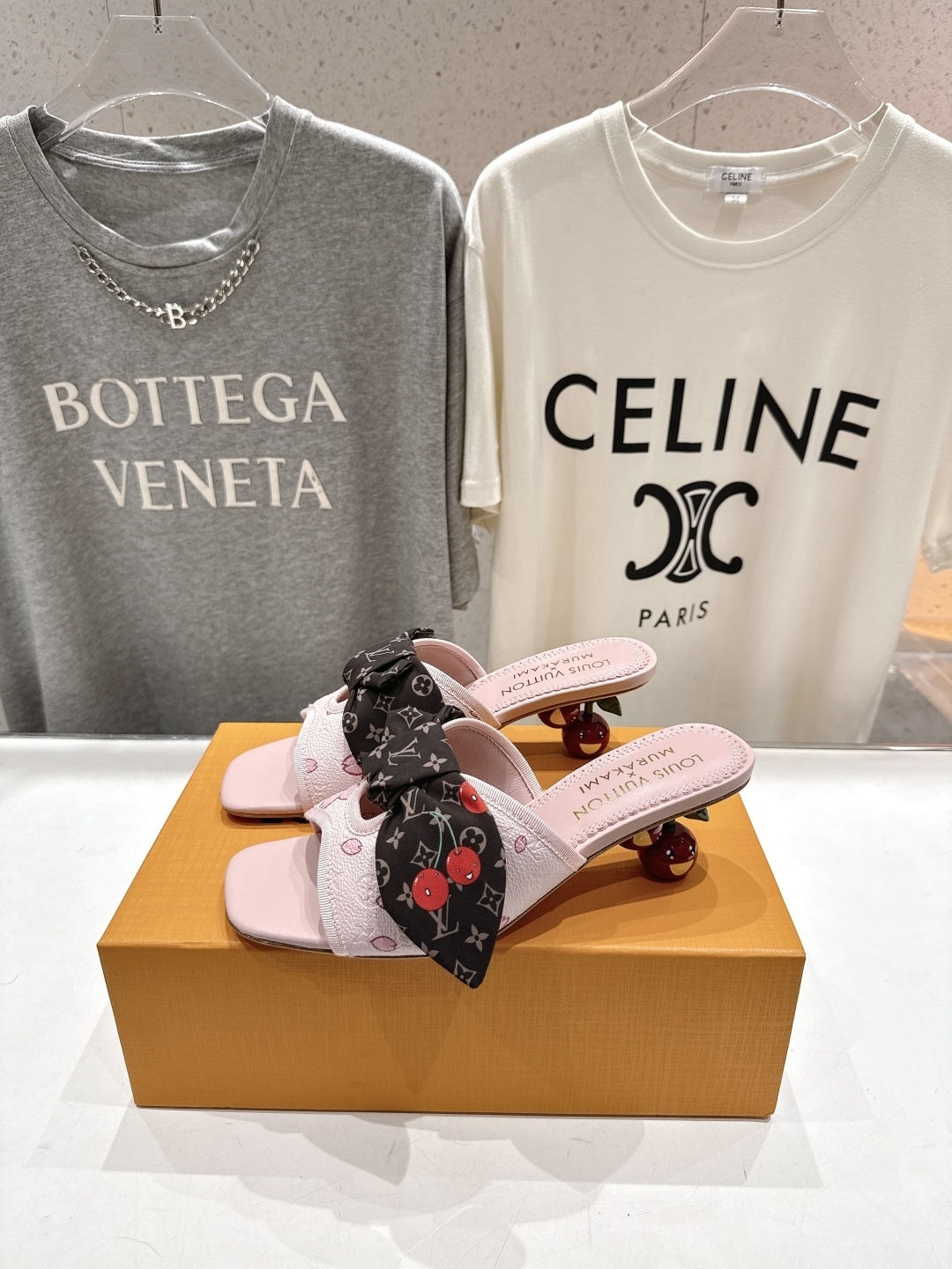 Louis Vuitton x Murakami Cherry Blossom Monogram Bow Sandals