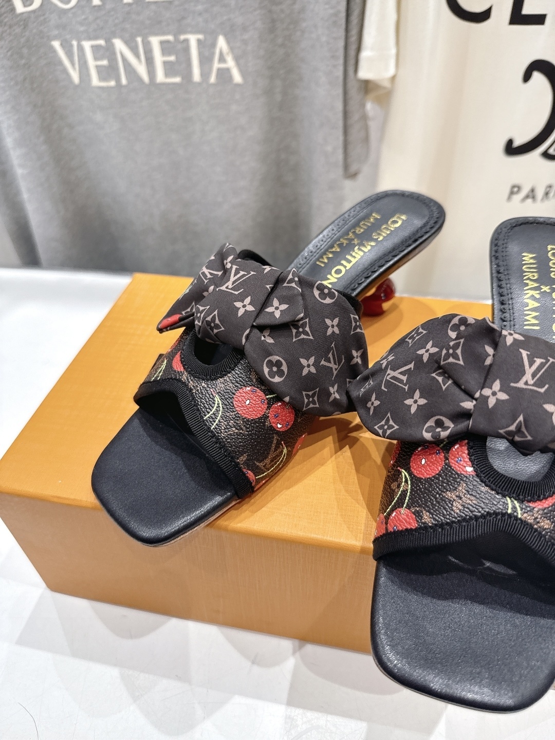Louis Vuitton x Murakami Cerises Monogram Cherry Bow Mules