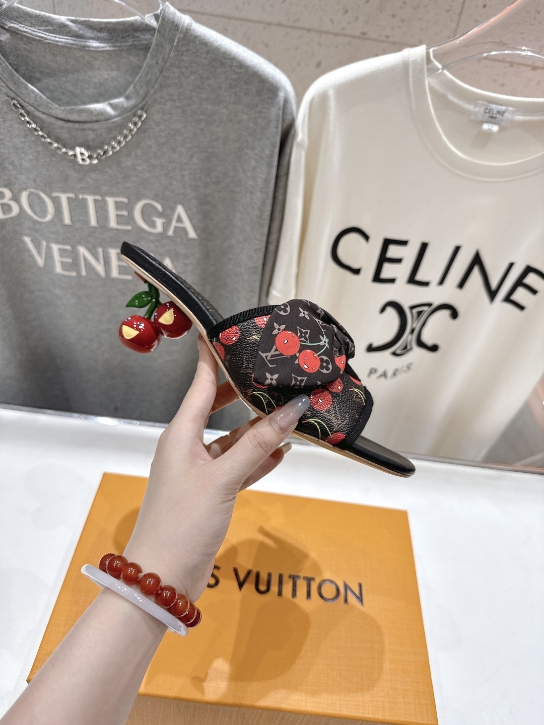 Louis Vuitton x Murakami Cerises Monogram Cherry Bow Mules