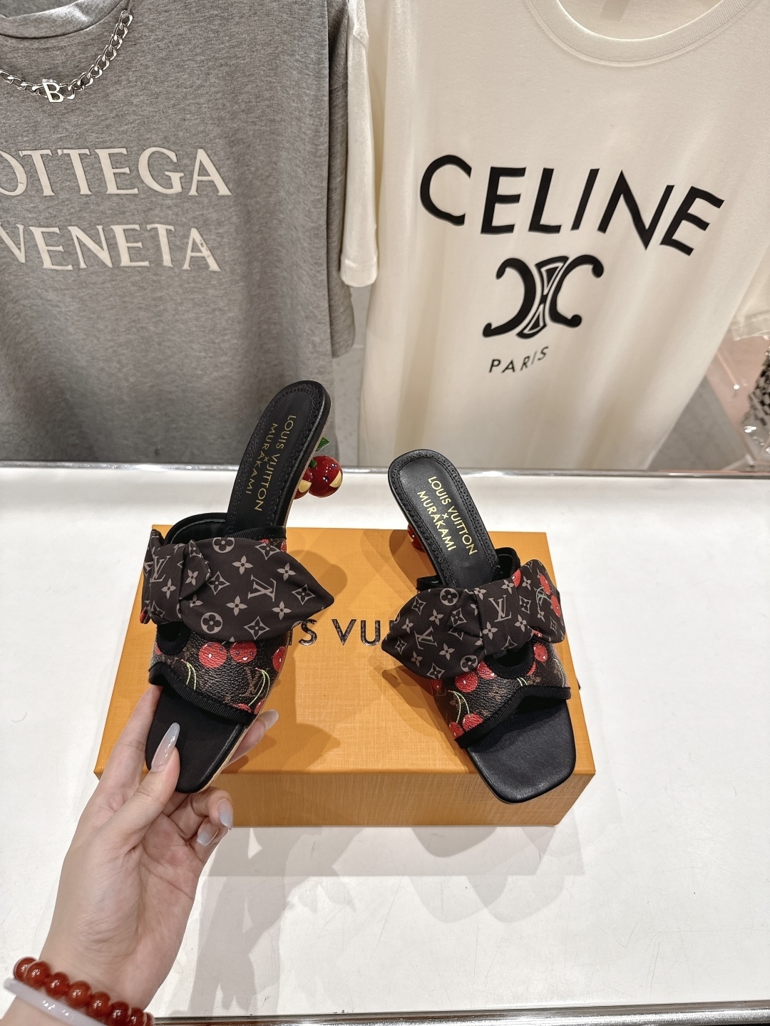 Louis Vuitton x Murakami Cerises Monogram Cherry Bow Mules