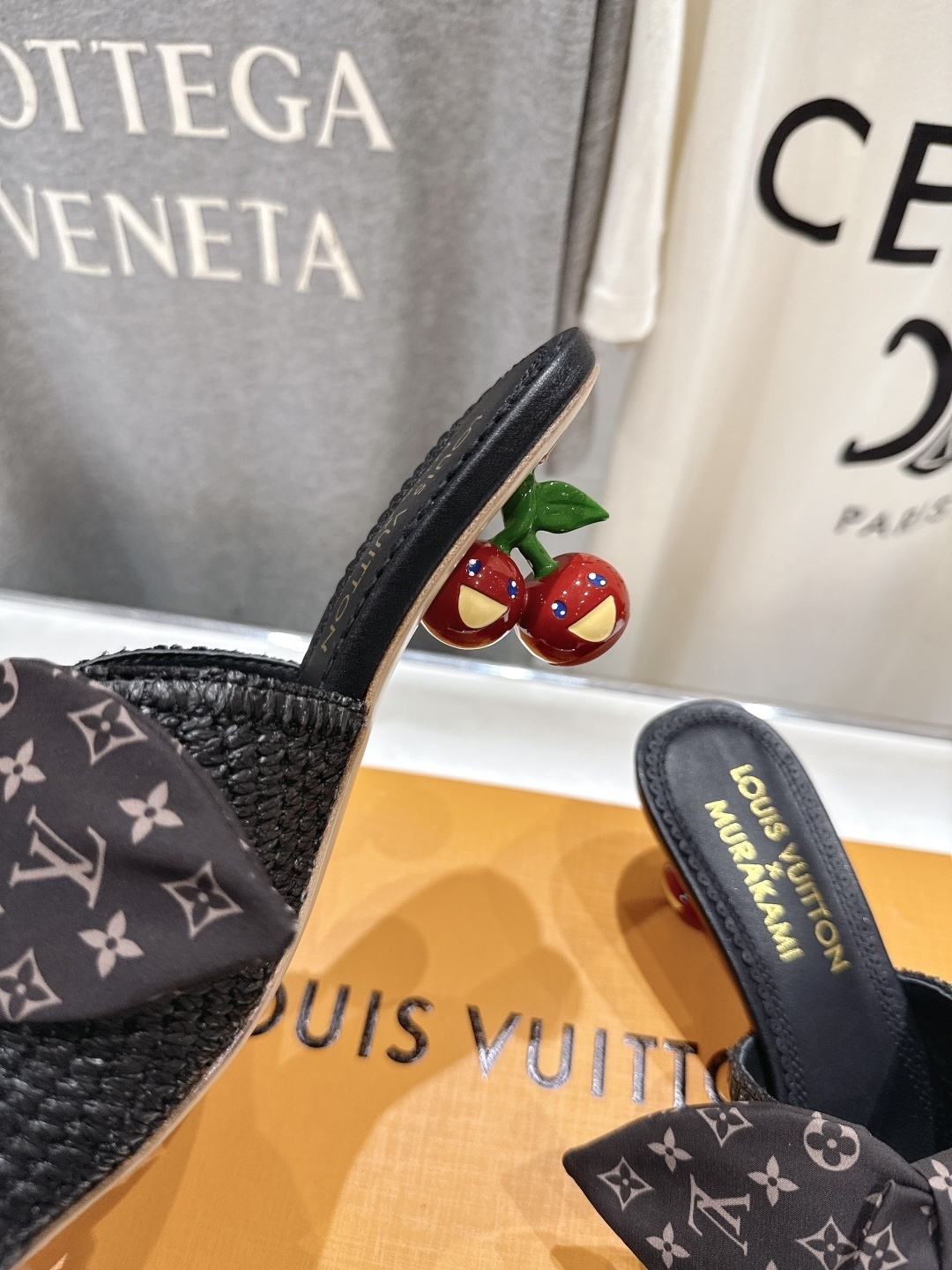 Louis Vuitton x Murakami Cherry Monogram Bow Woven Mules