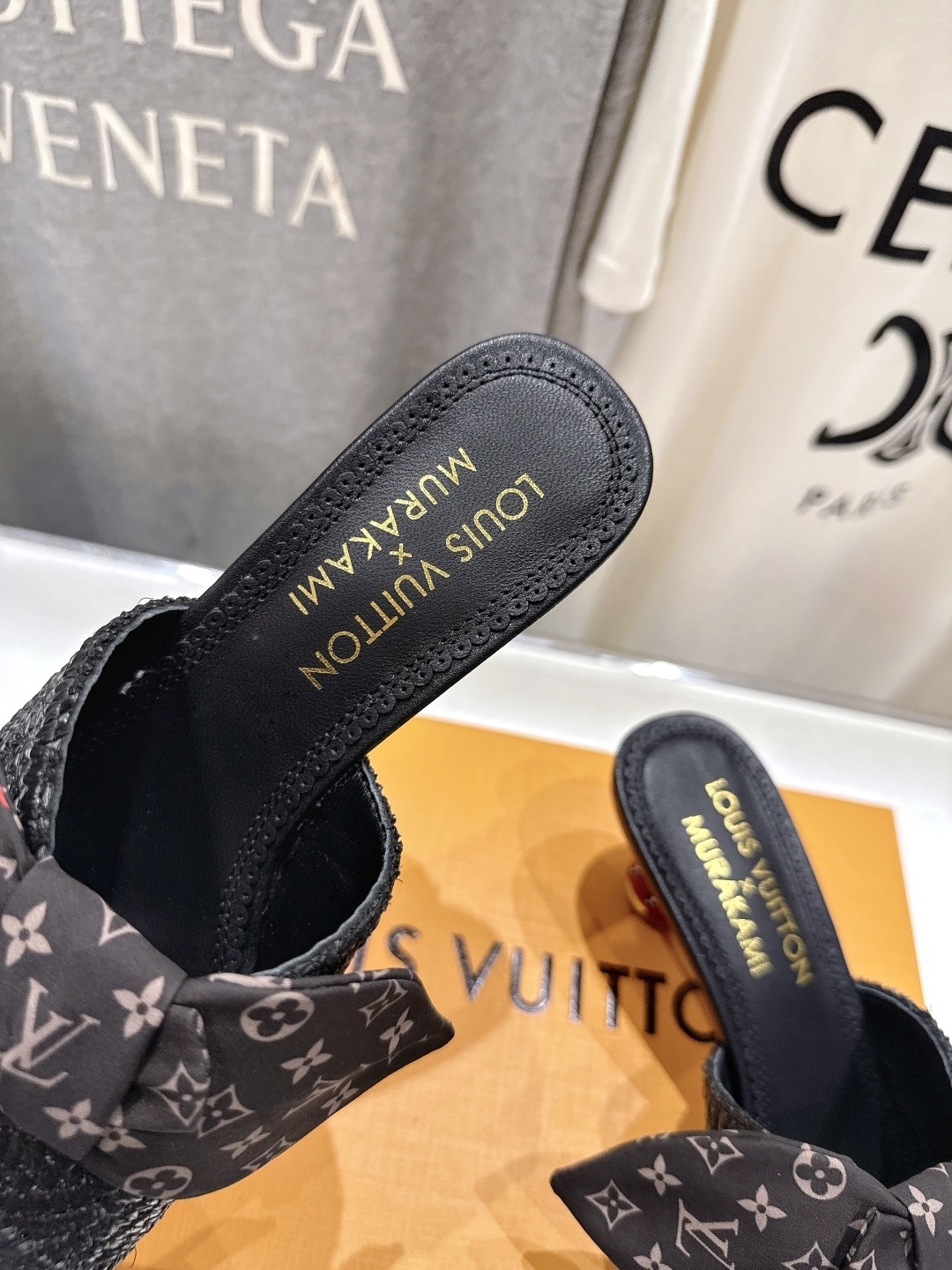 Louis Vuitton x Murakami Cherry Monogram Bow Woven Mules