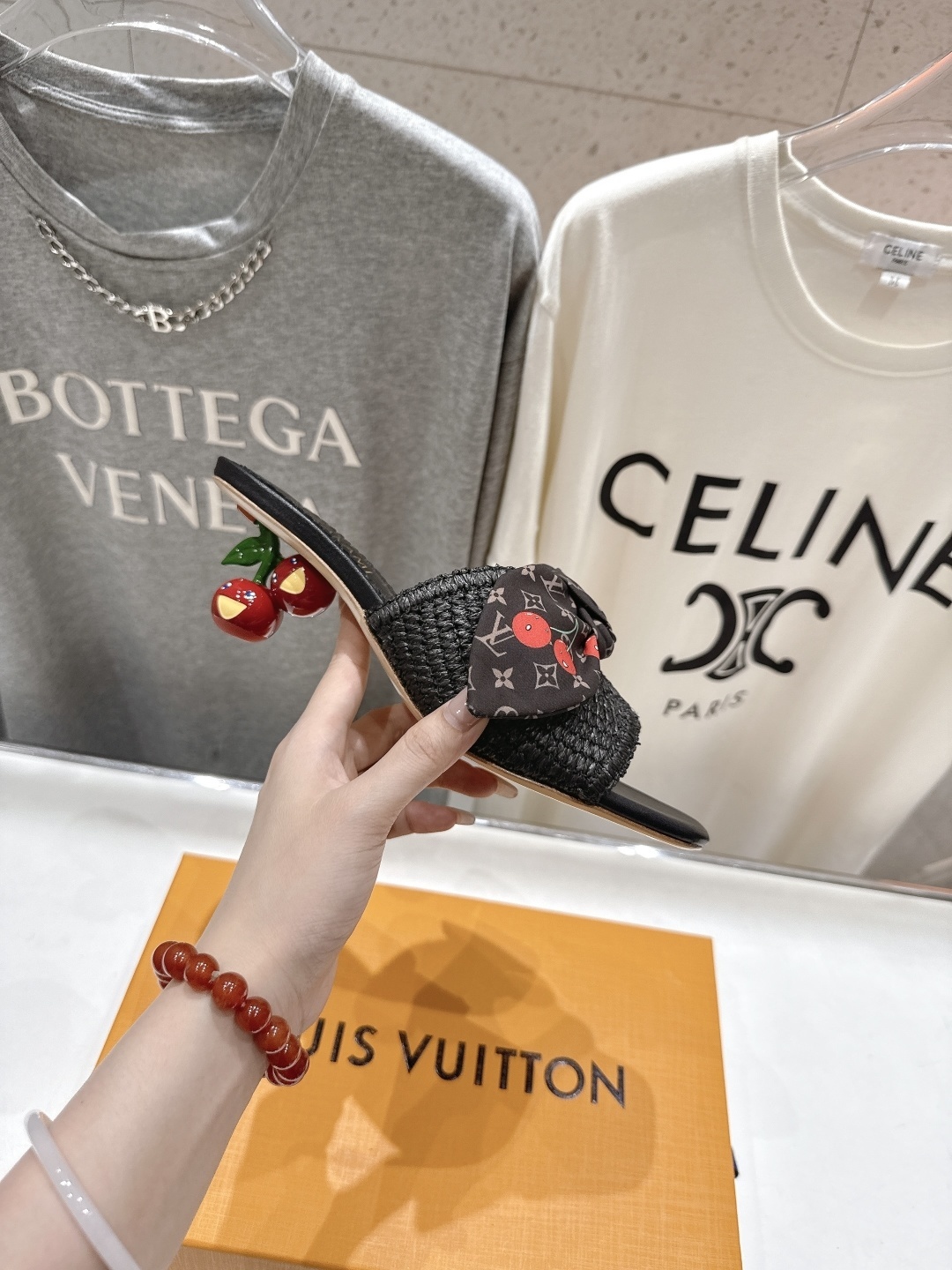 Louis Vuitton x Murakami Cherry Monogram Bow Woven Mules
