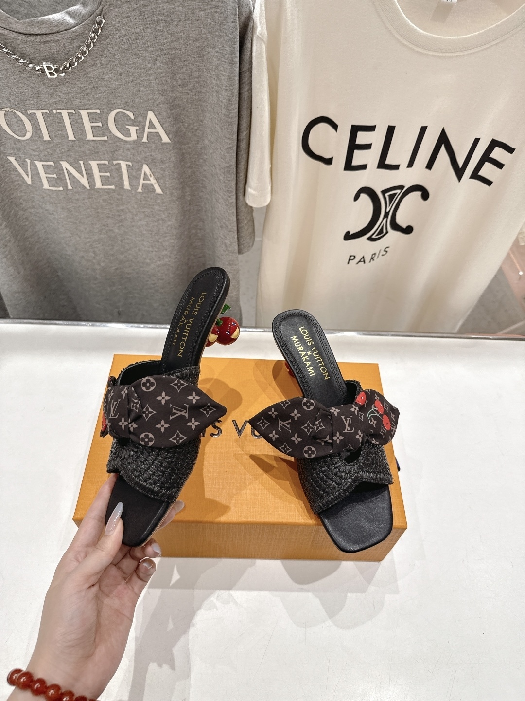 Louis Vuitton x Murakami Cherry Monogram Bow Woven Mules