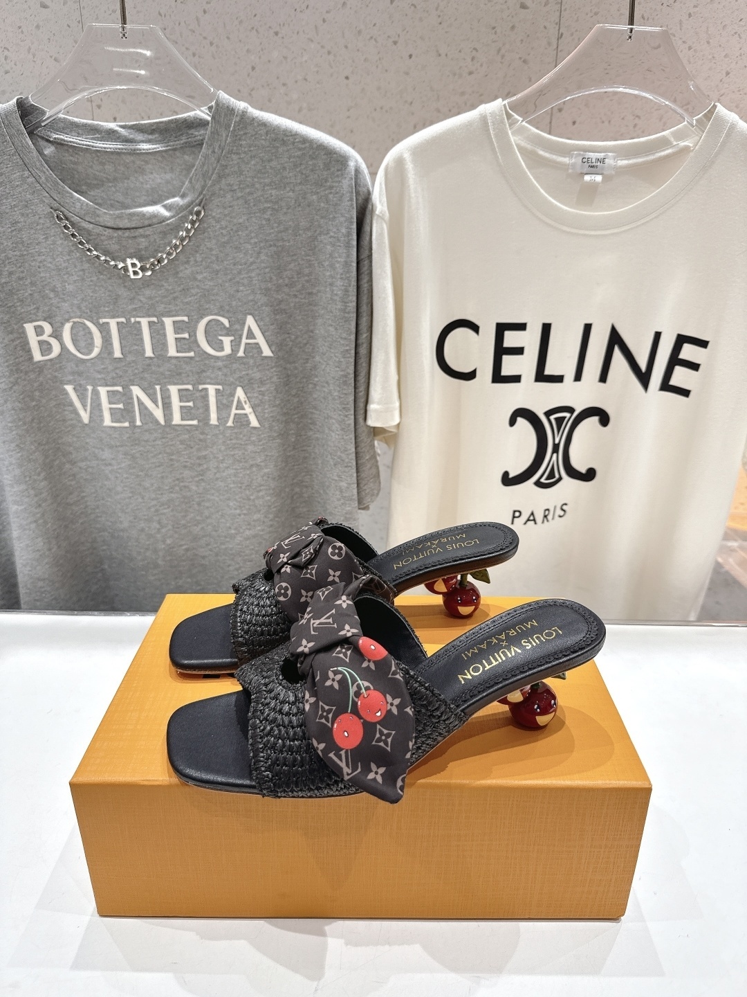 Louis Vuitton x Murakami Cherry Monogram Bow Woven Mules